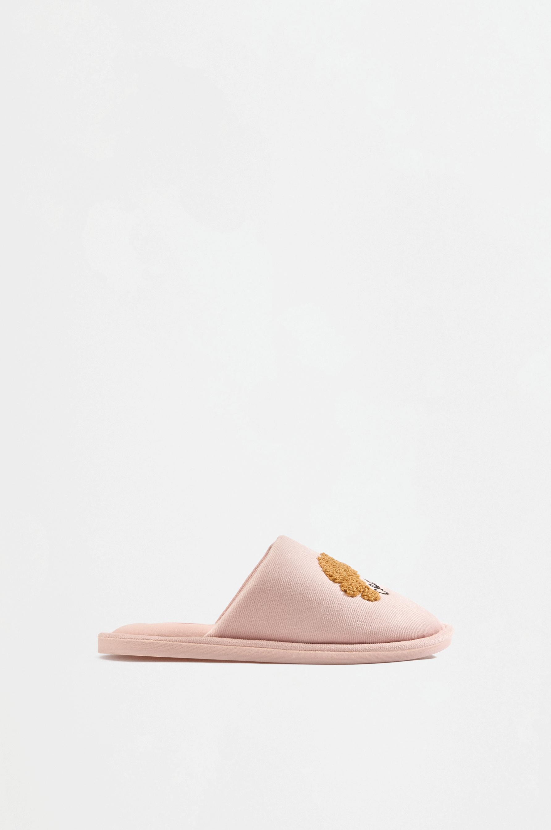 Print house slippers — PINK
