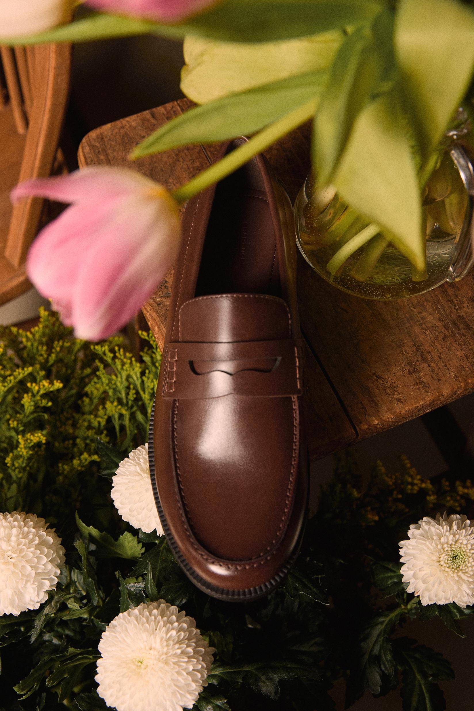 Tailored Penny Loafers — BROWN