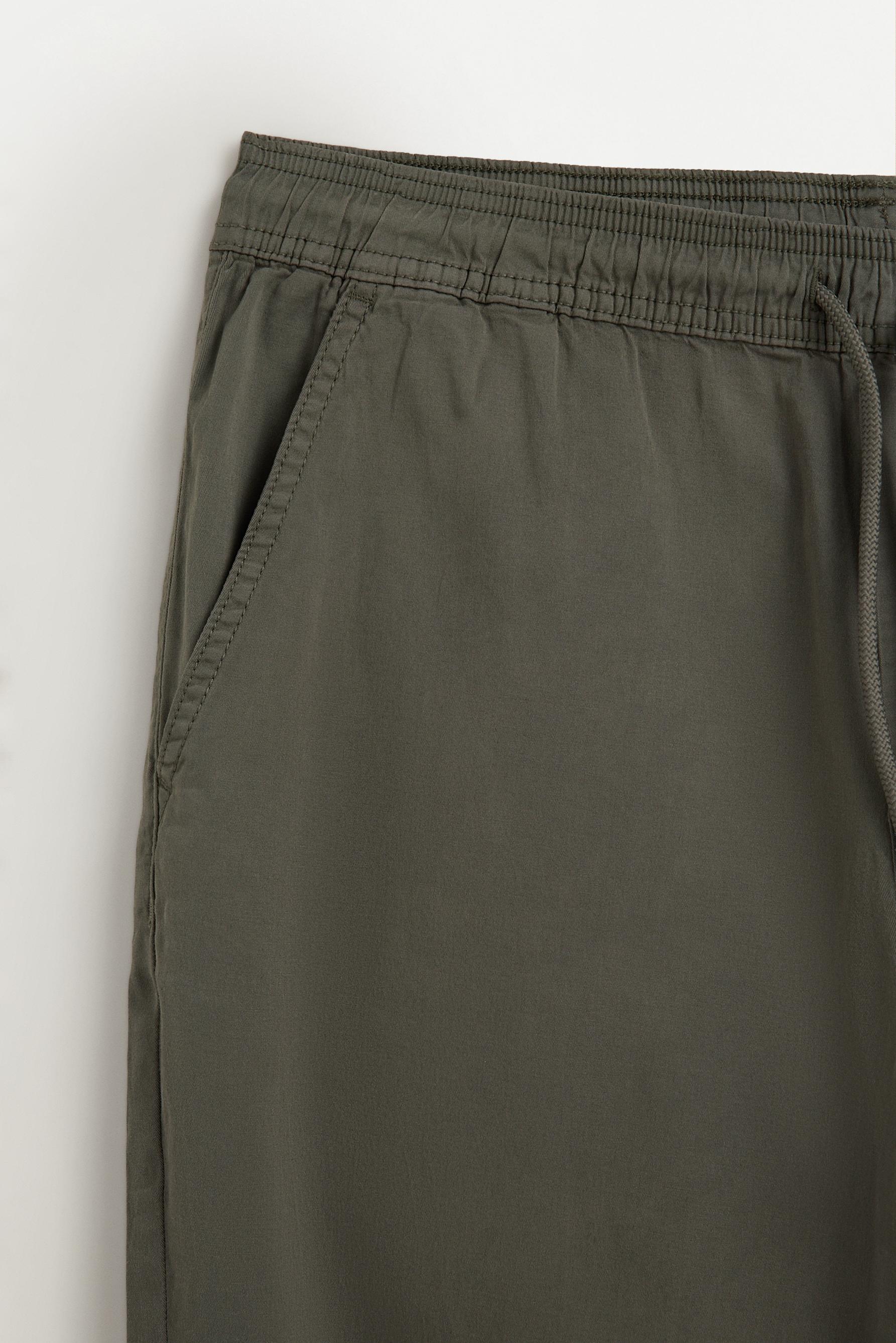 Elastic hem joggers — DARK GREEN