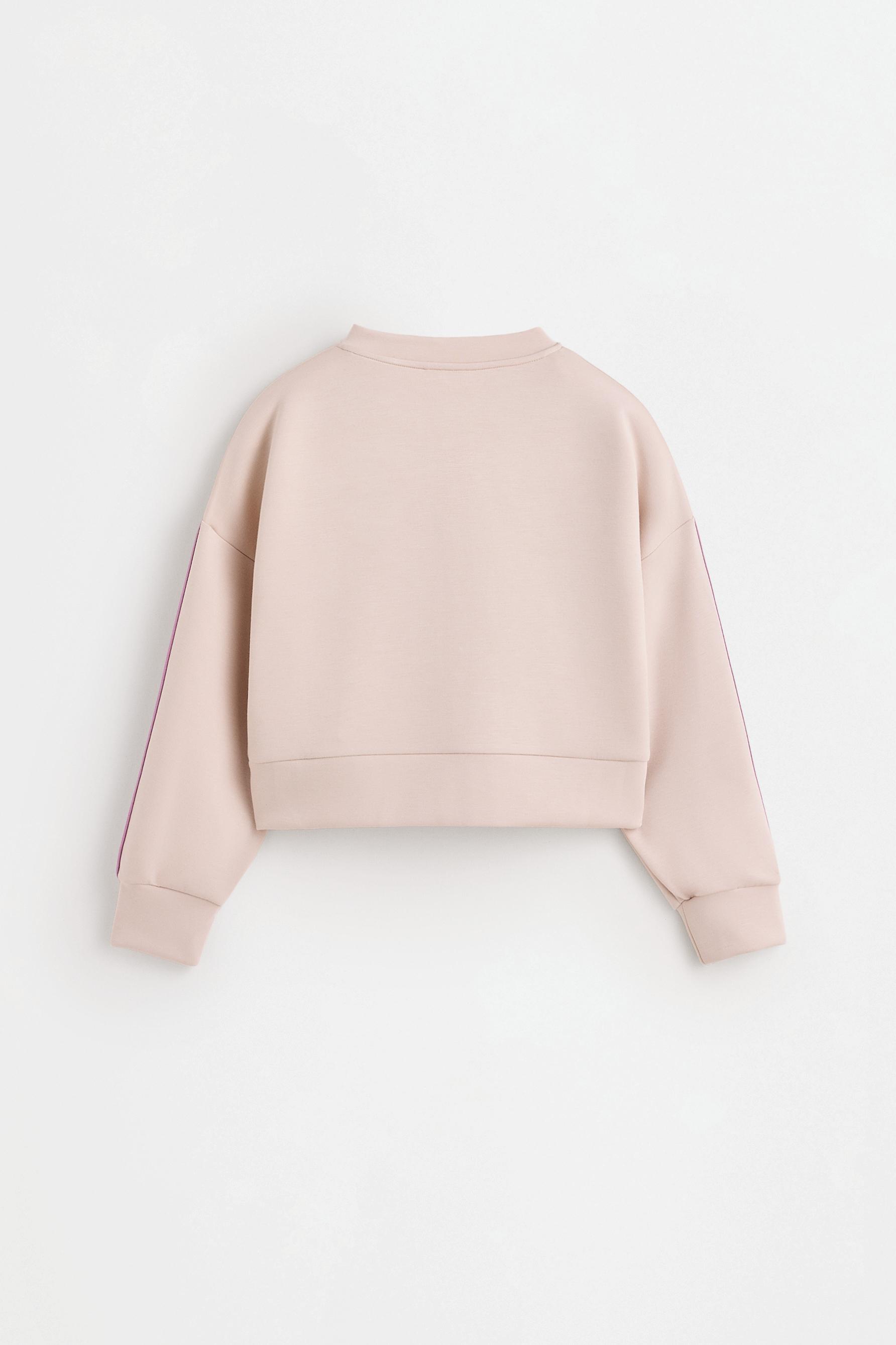 Zip-up sports sweatshirt — LIGHT BEIGE