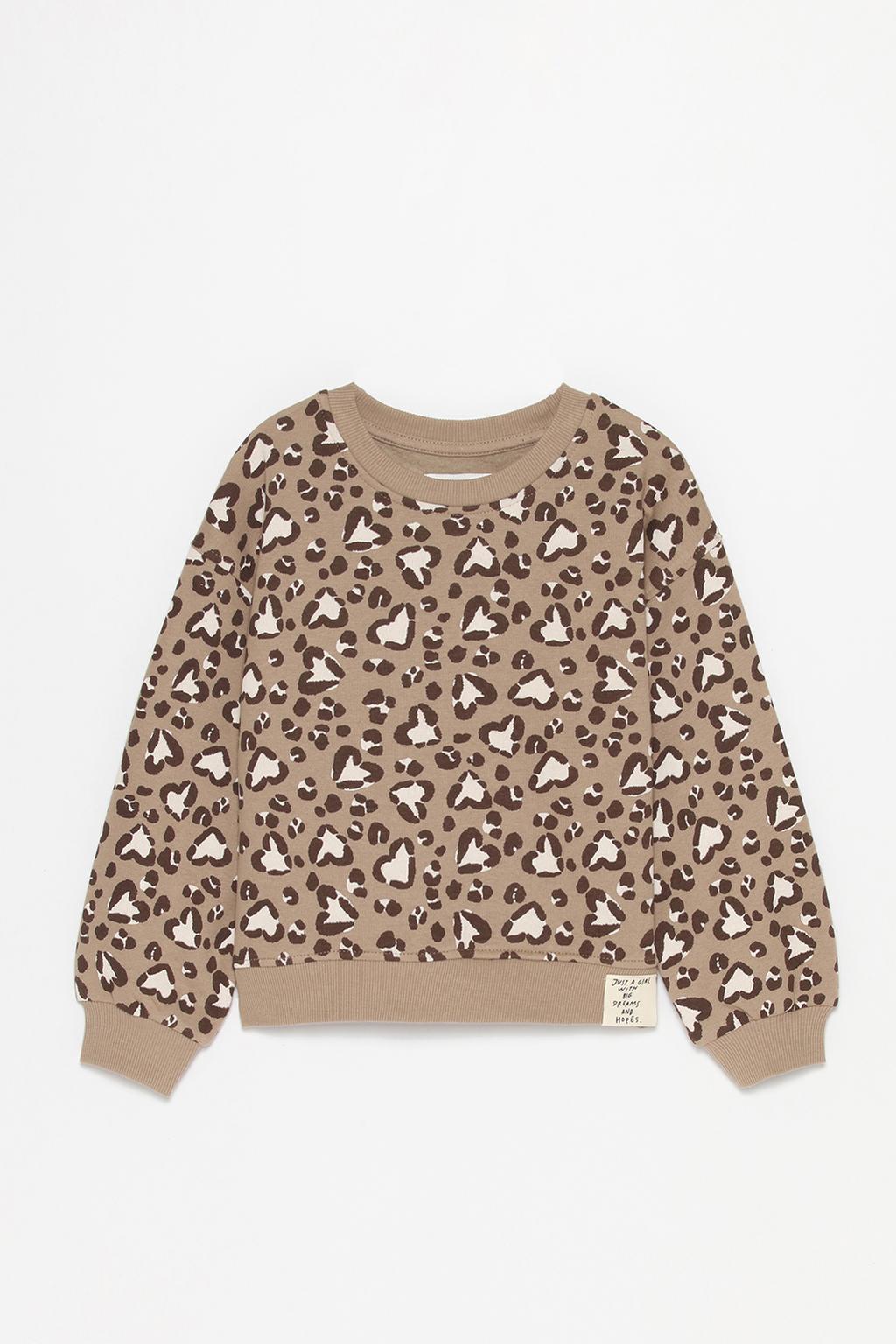 Printed plush sweatshirt