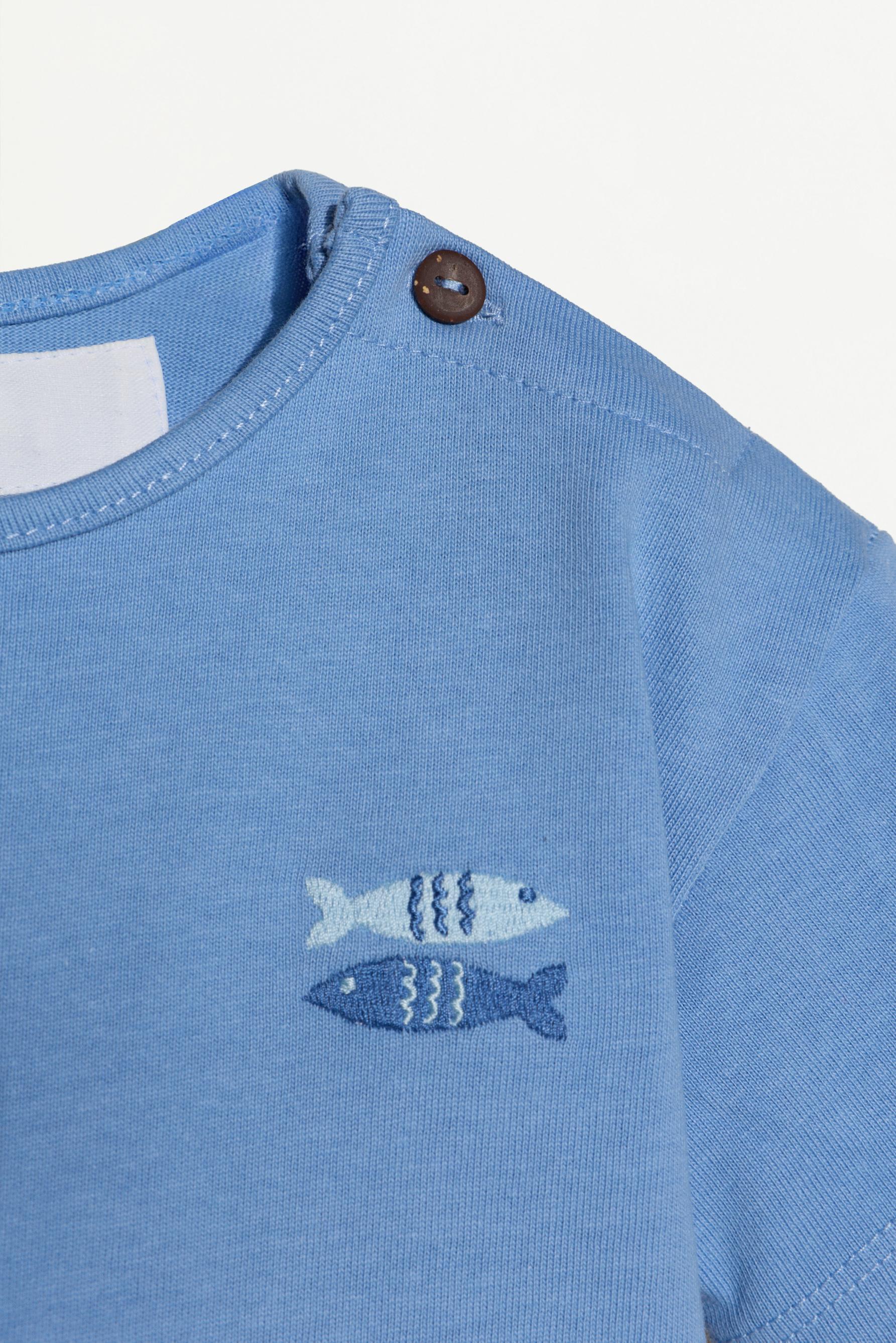 Heavy jersey T-shirt and Bermuda shorts set — INDIGO