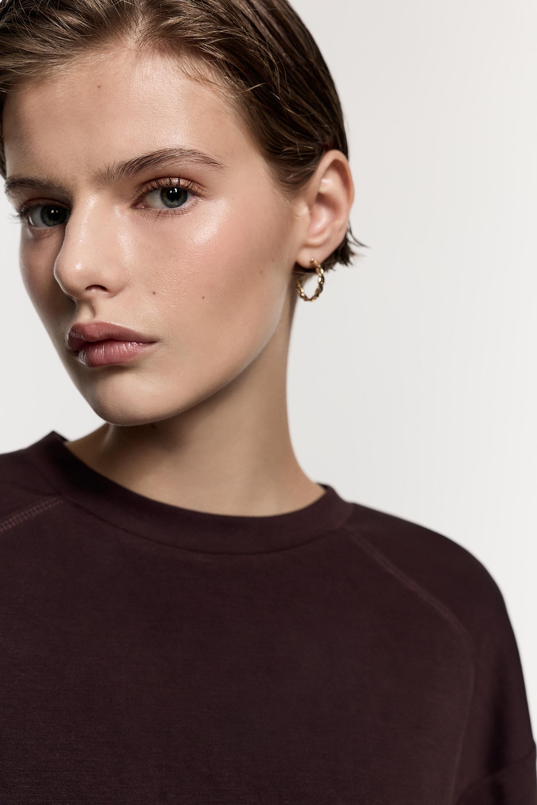 Raglan sleeve sweatshirt — CHOCOLATE