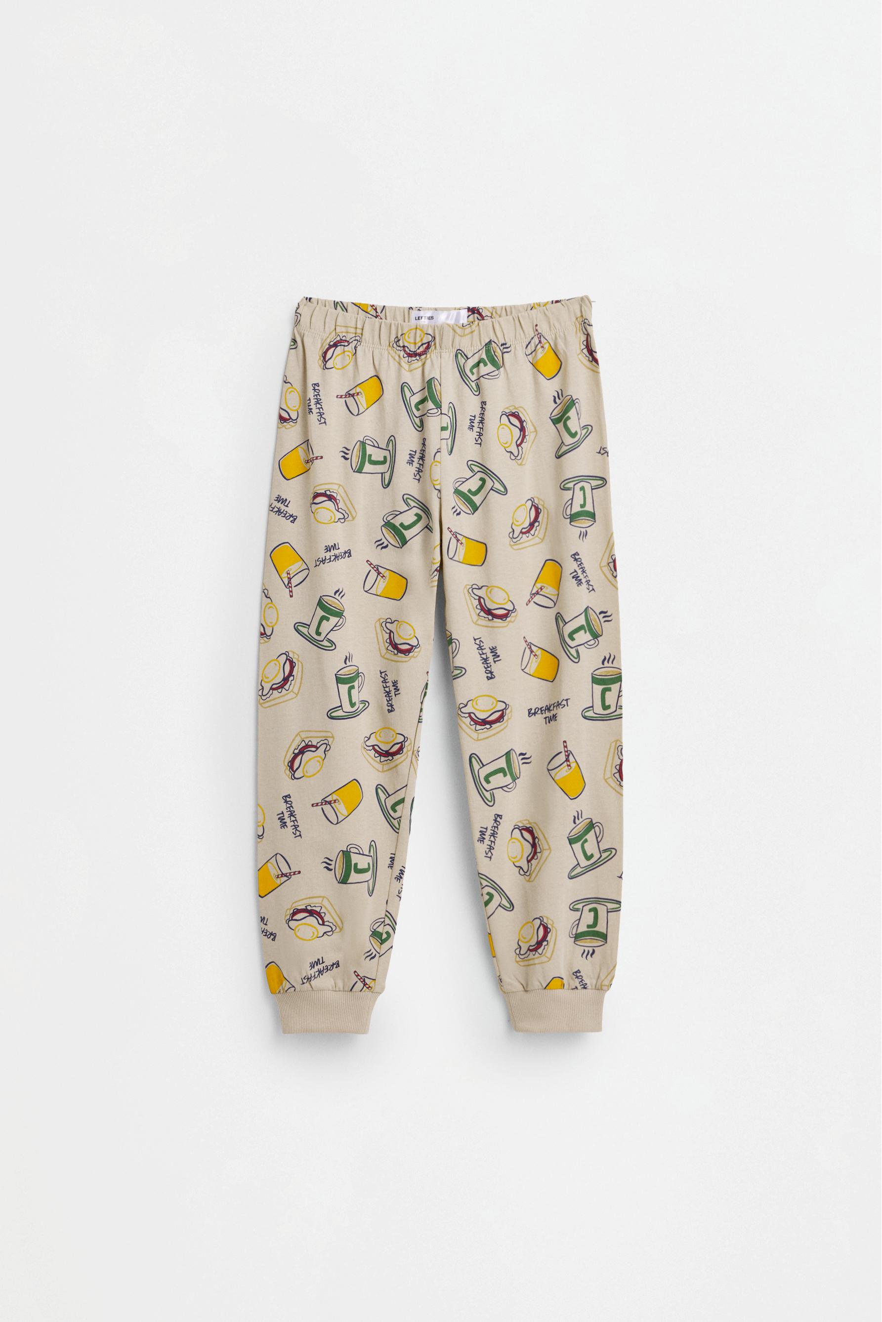 Long printed pyjamas — GREY
