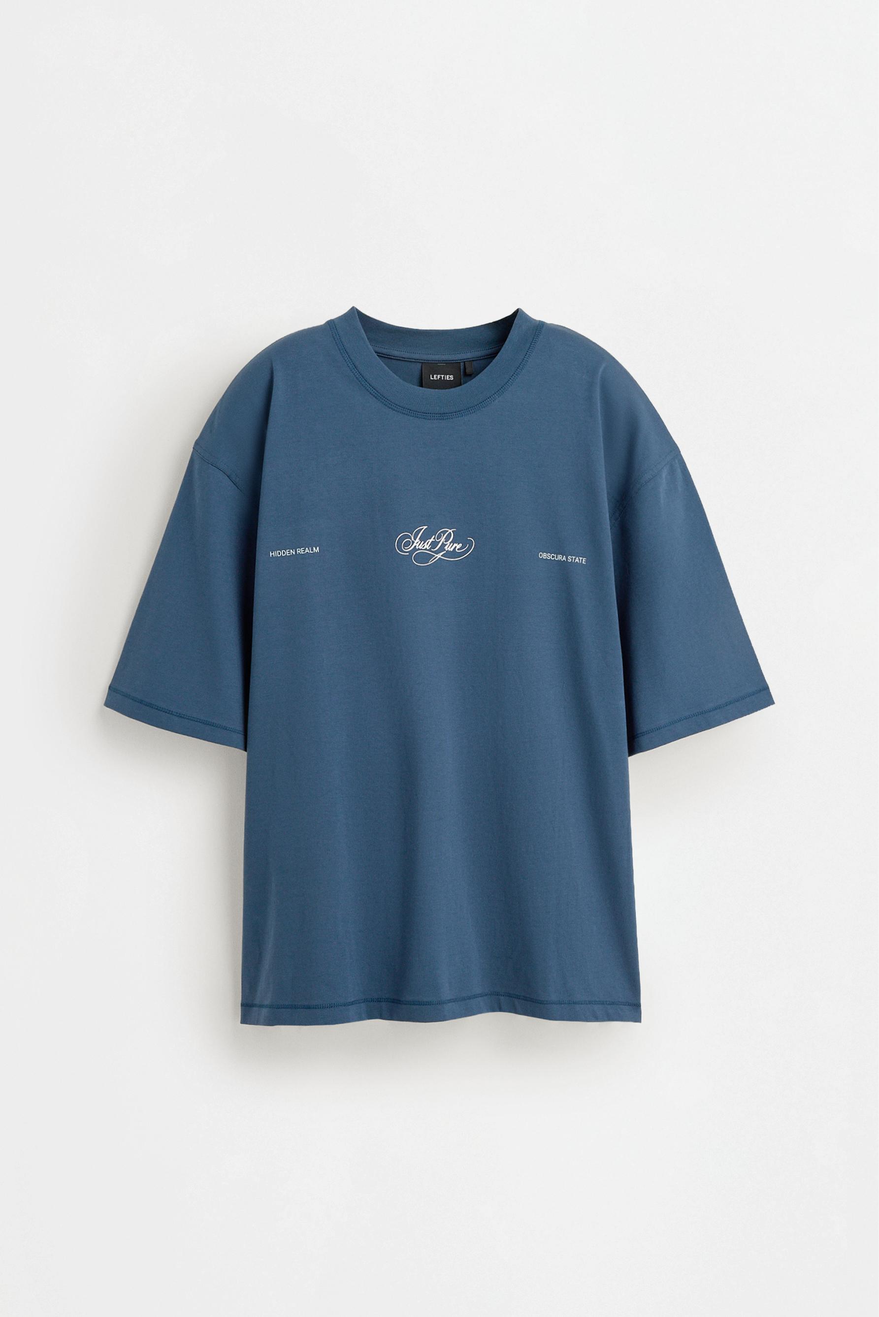 Oversize printed T-shirt — DARK BLUE