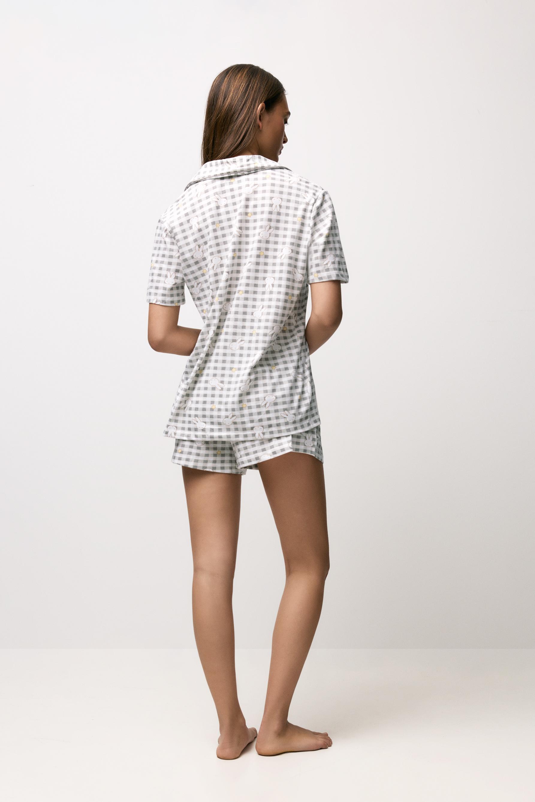Miffy© short pajama shirt — PALE GREY