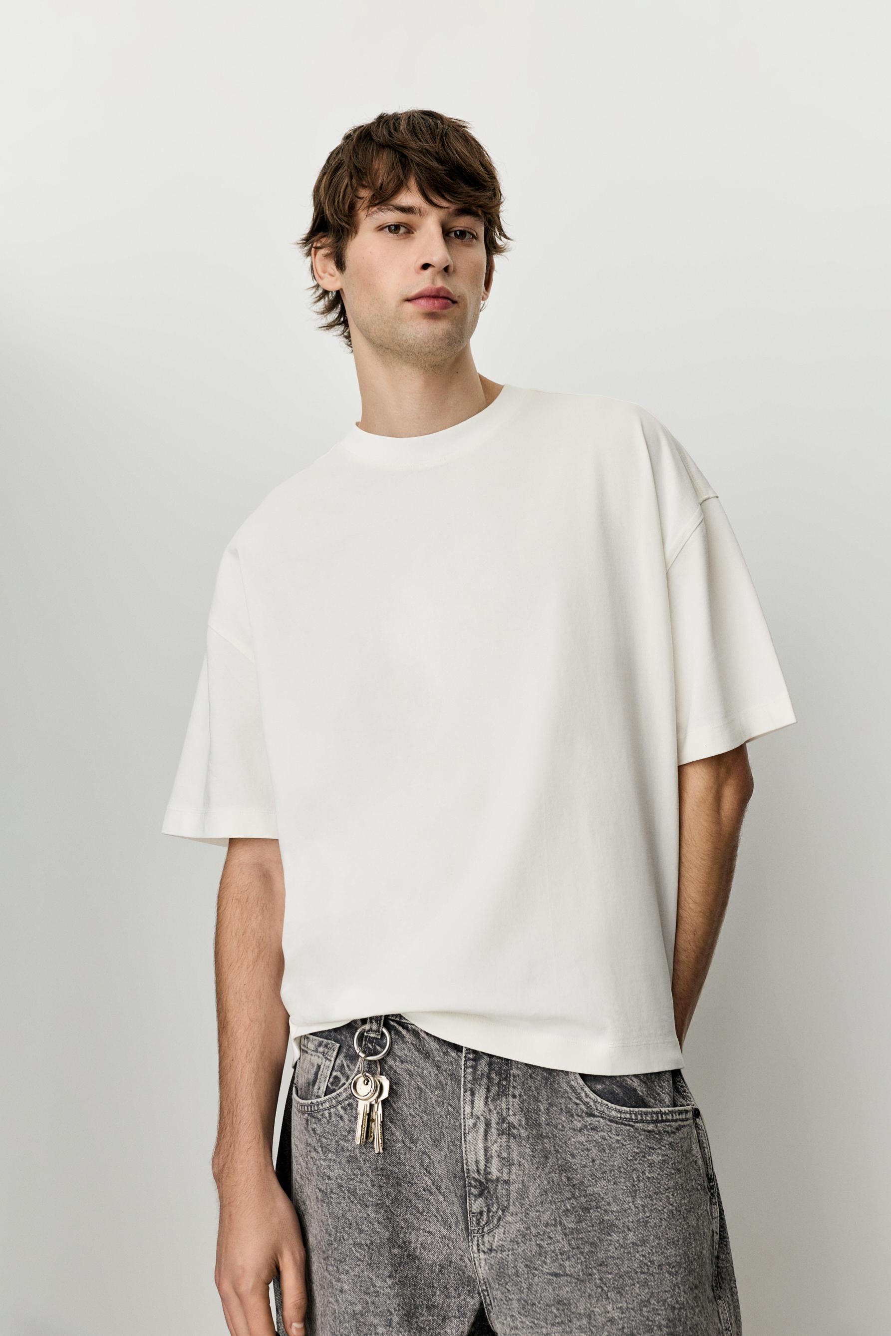 Oversize boxy fit T-shirt — WHITE