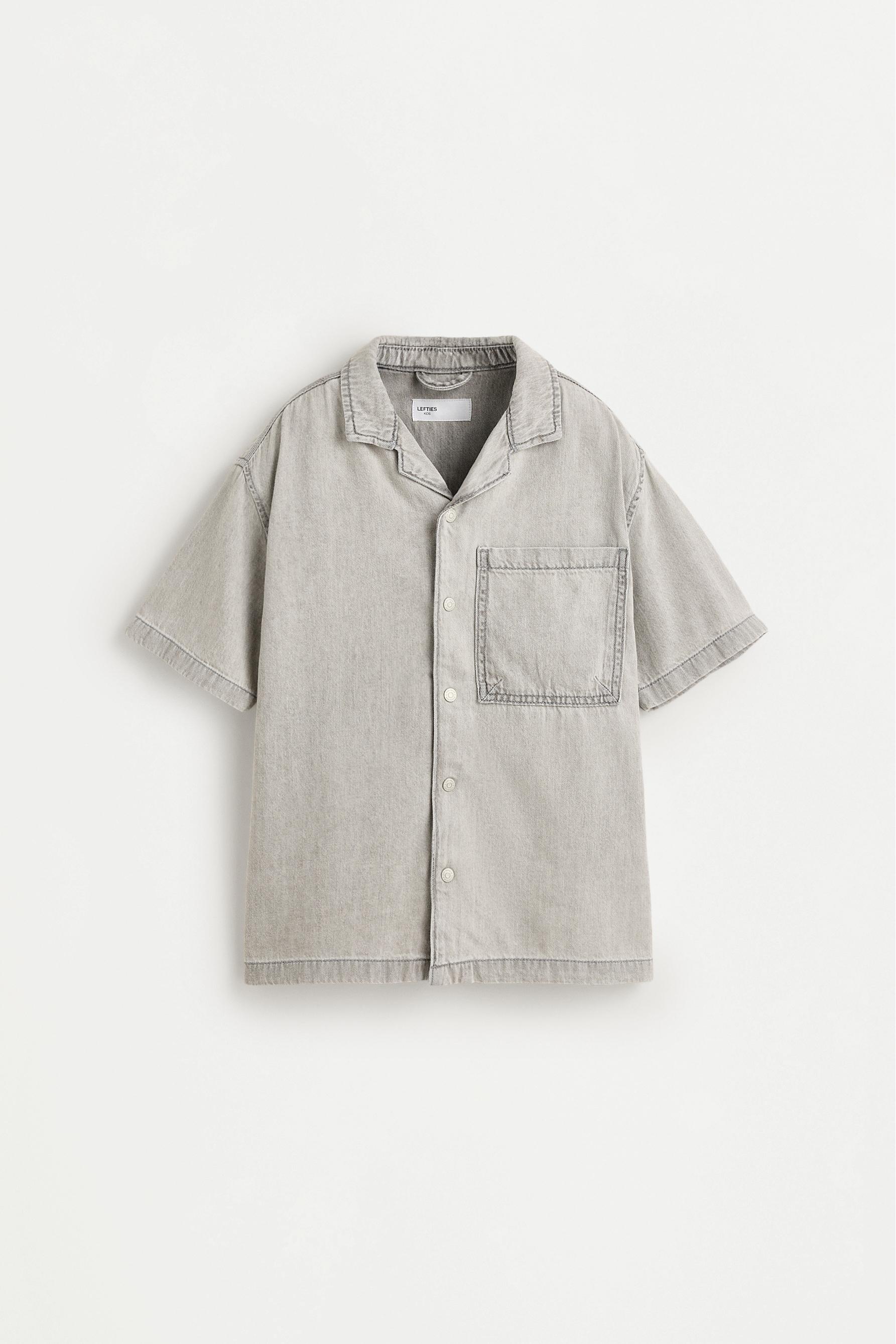Denim resort shirt — GREY