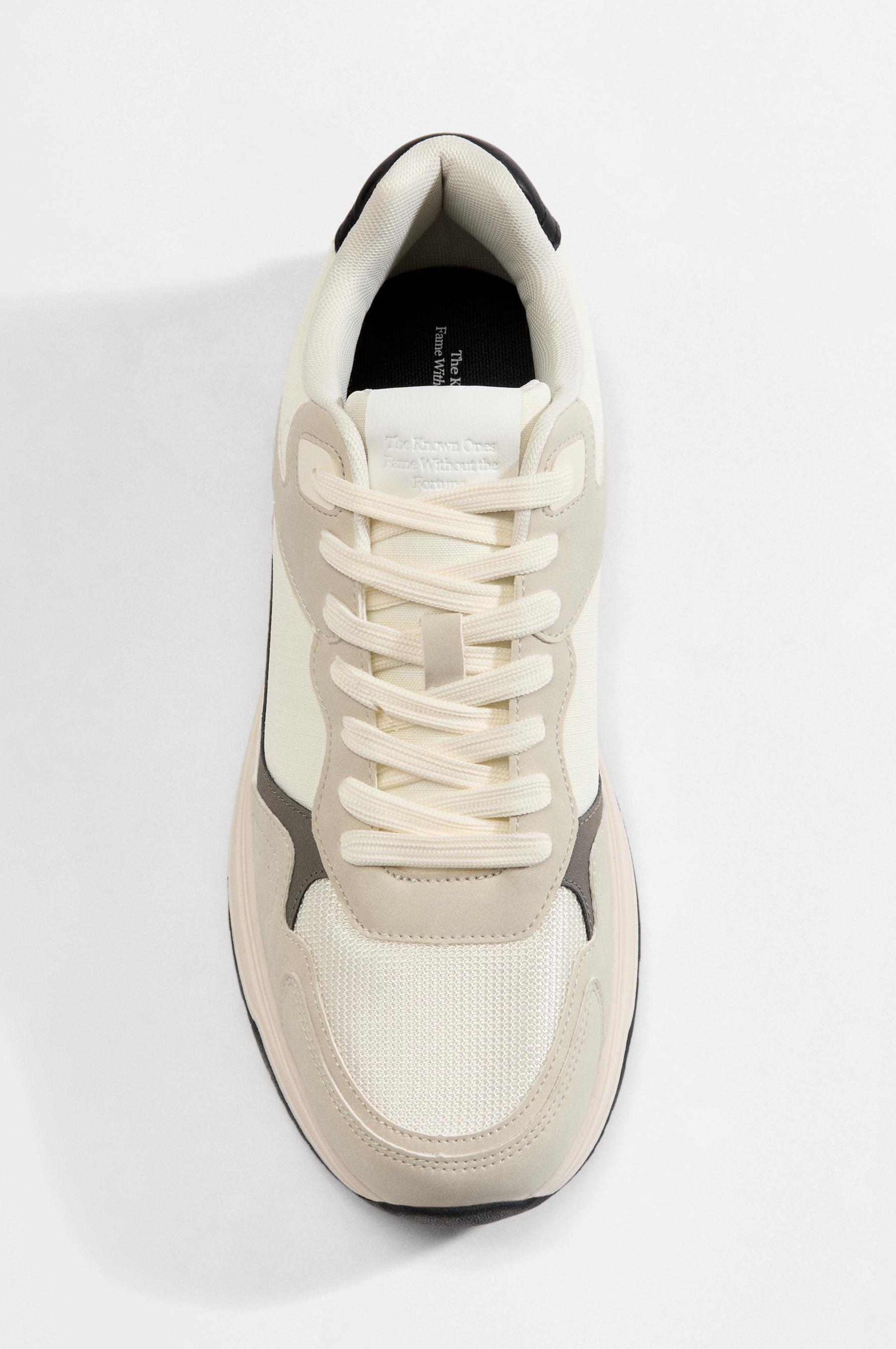 Mixed-material sneakers — GREY