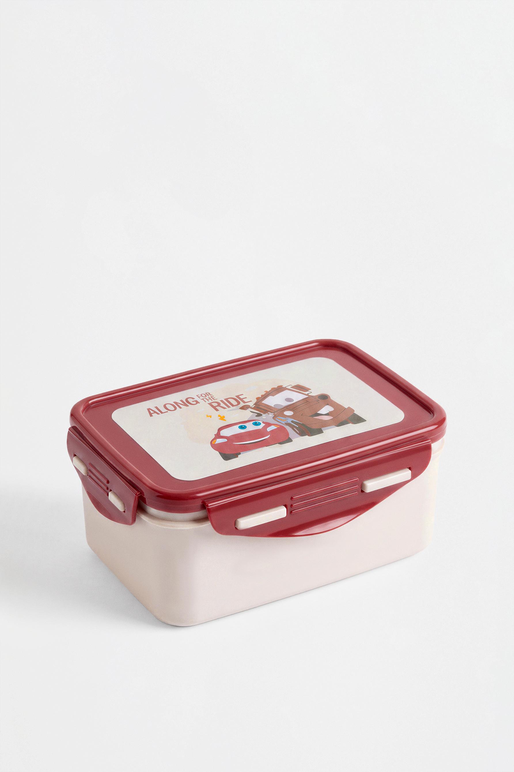 Rectangular Cars ©Disney lunch box — ECRU/RED