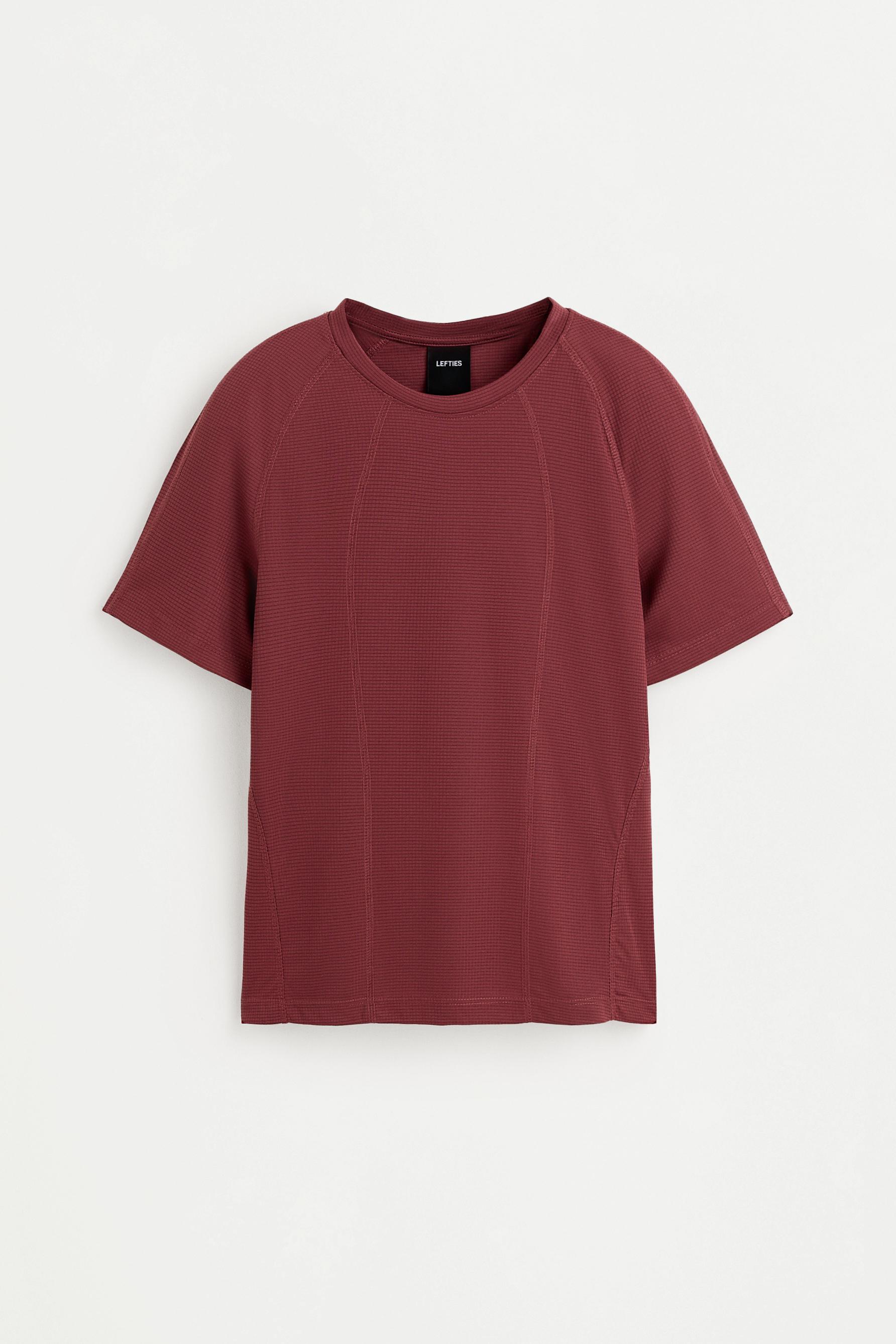 Seamed sports T-shirt — DARK PINK