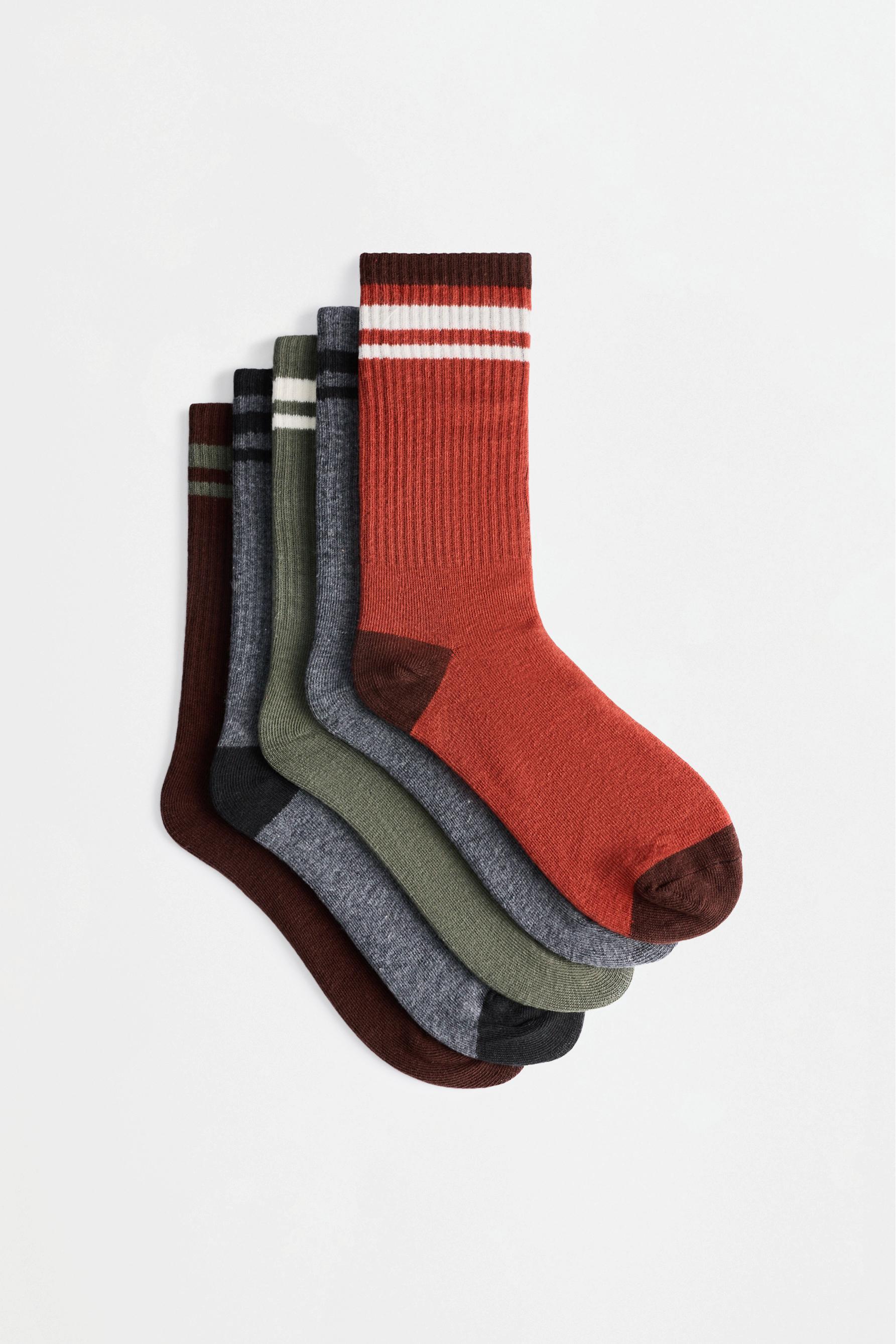 Calcetines largos con rayas (Pack 5)