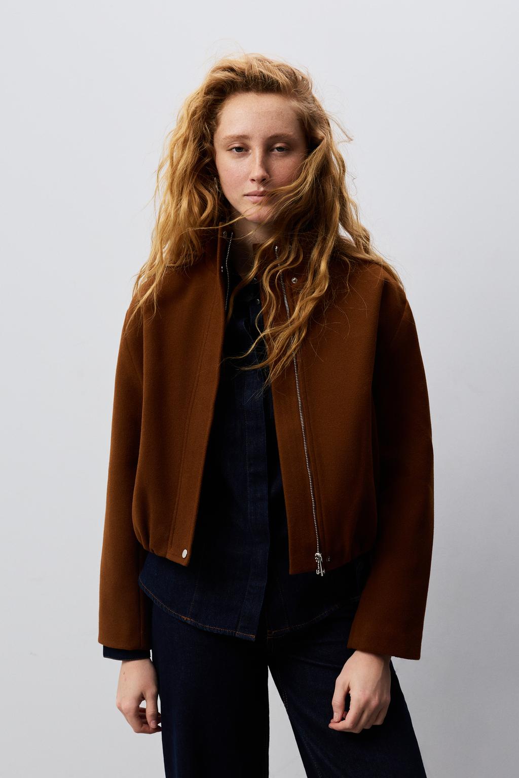 Cazadora bomber paño