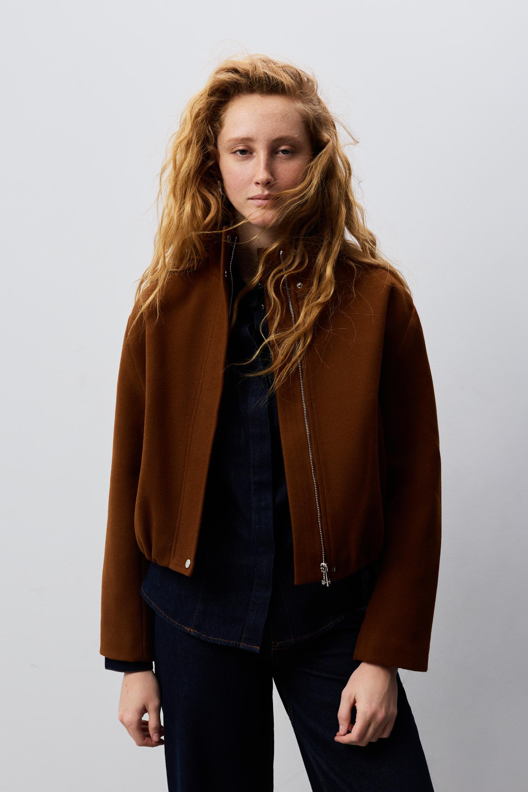 Cazadora bomber paño