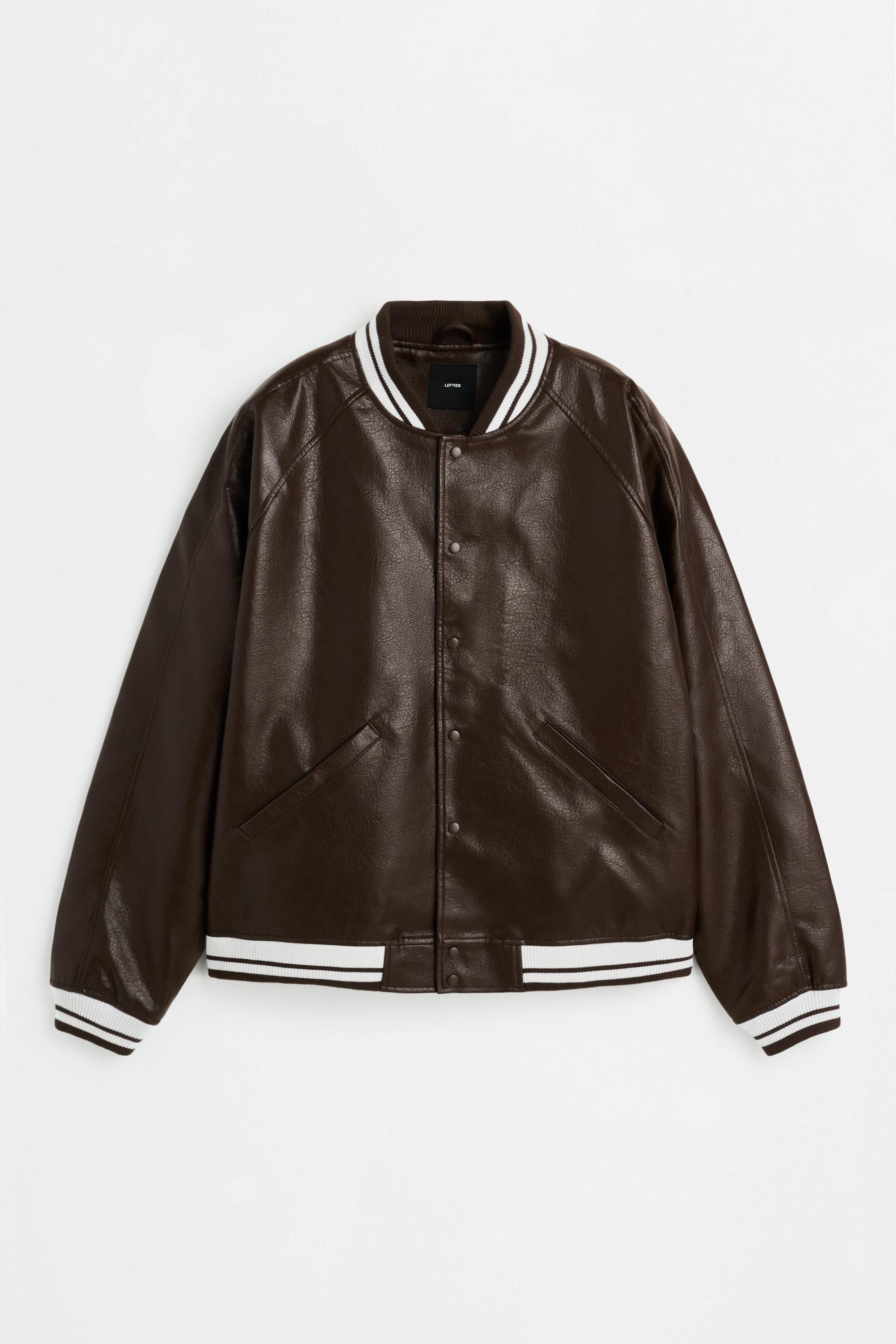 Cazadora bomber efecto piel