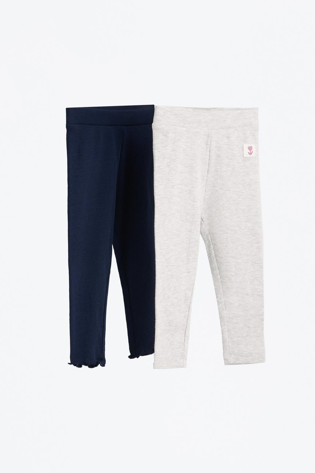 2-pack of ribbed leggings