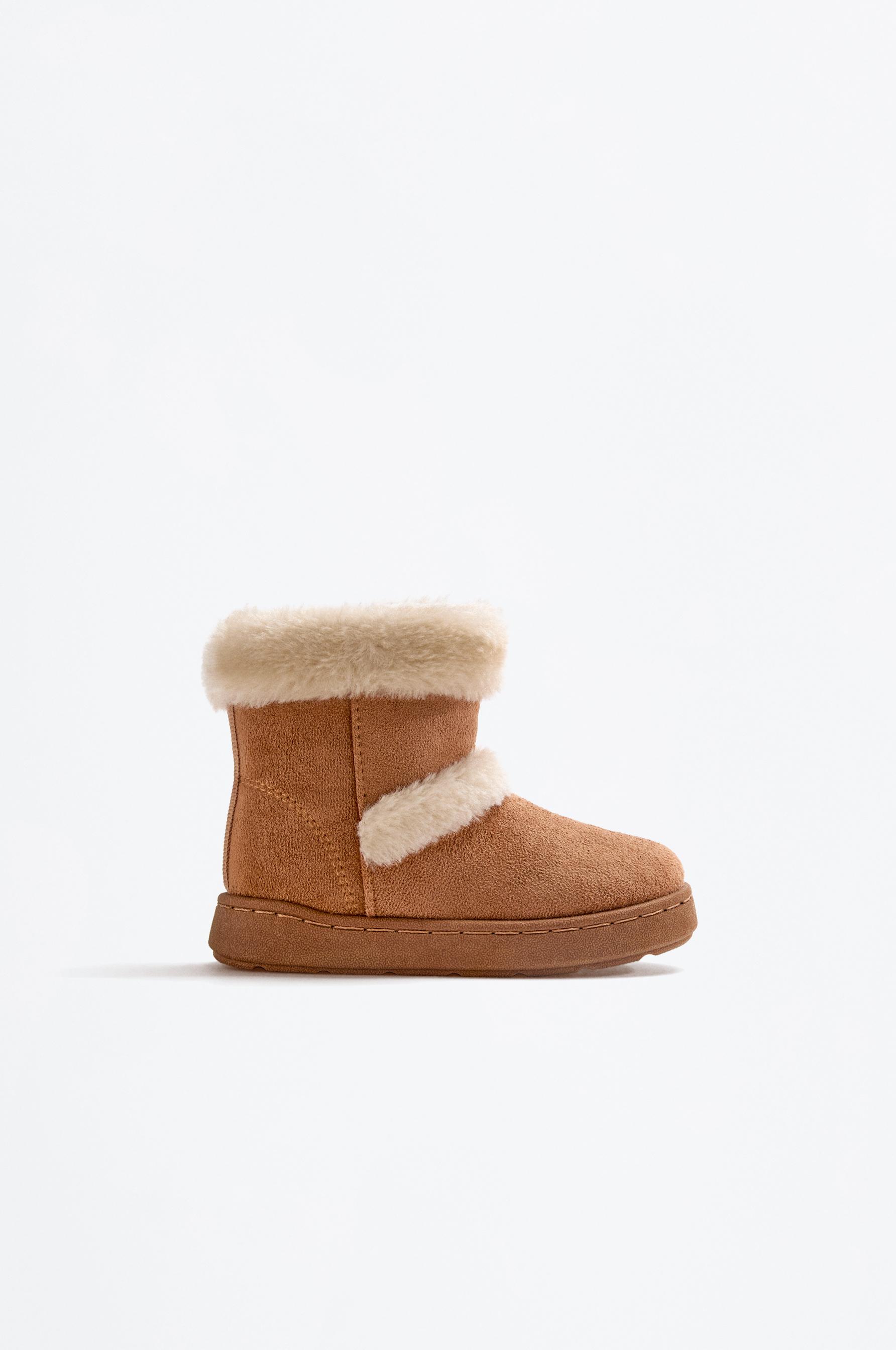 Knee-high fur boots — LEATHER