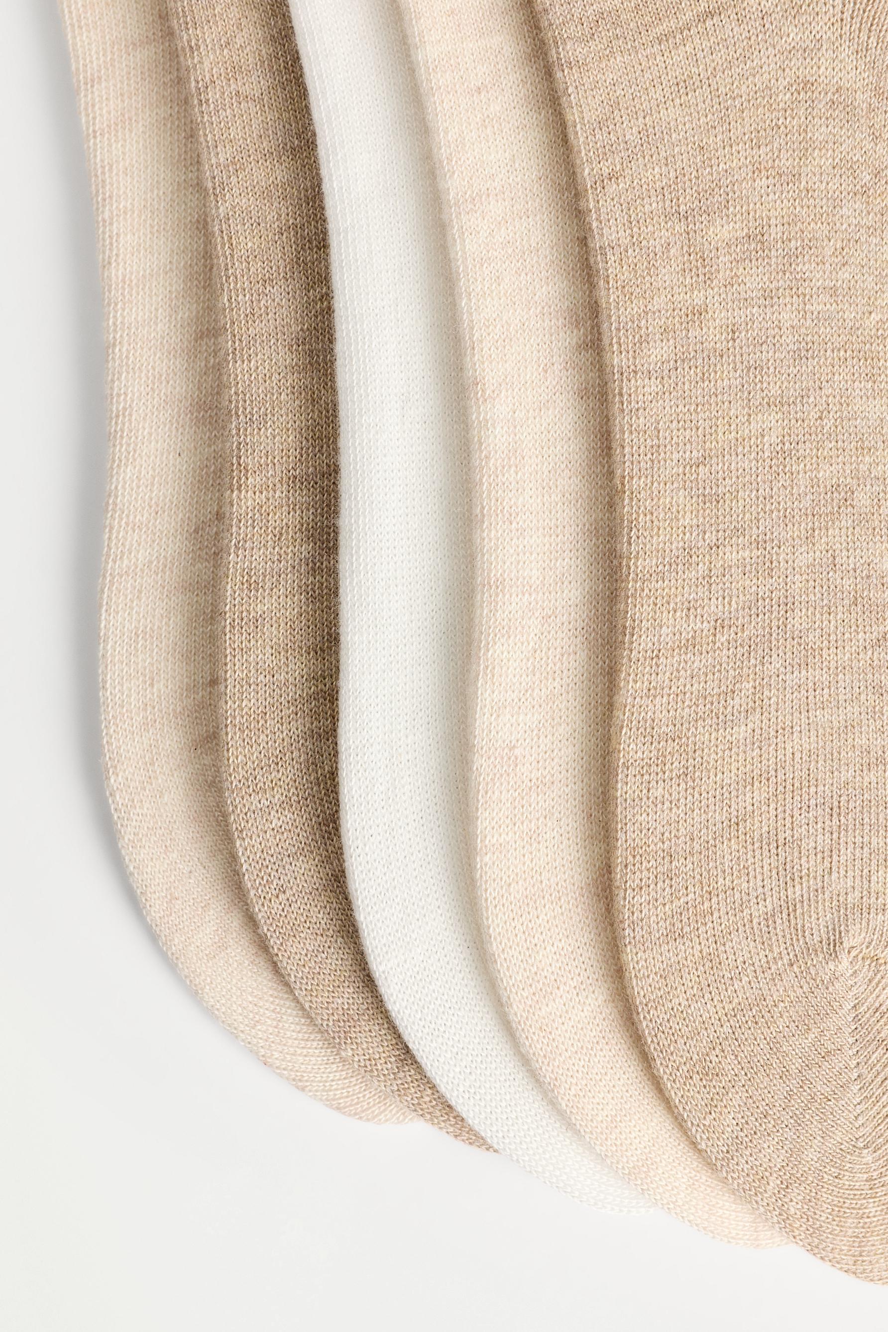 No-show socks (Pack 5) — ECRU