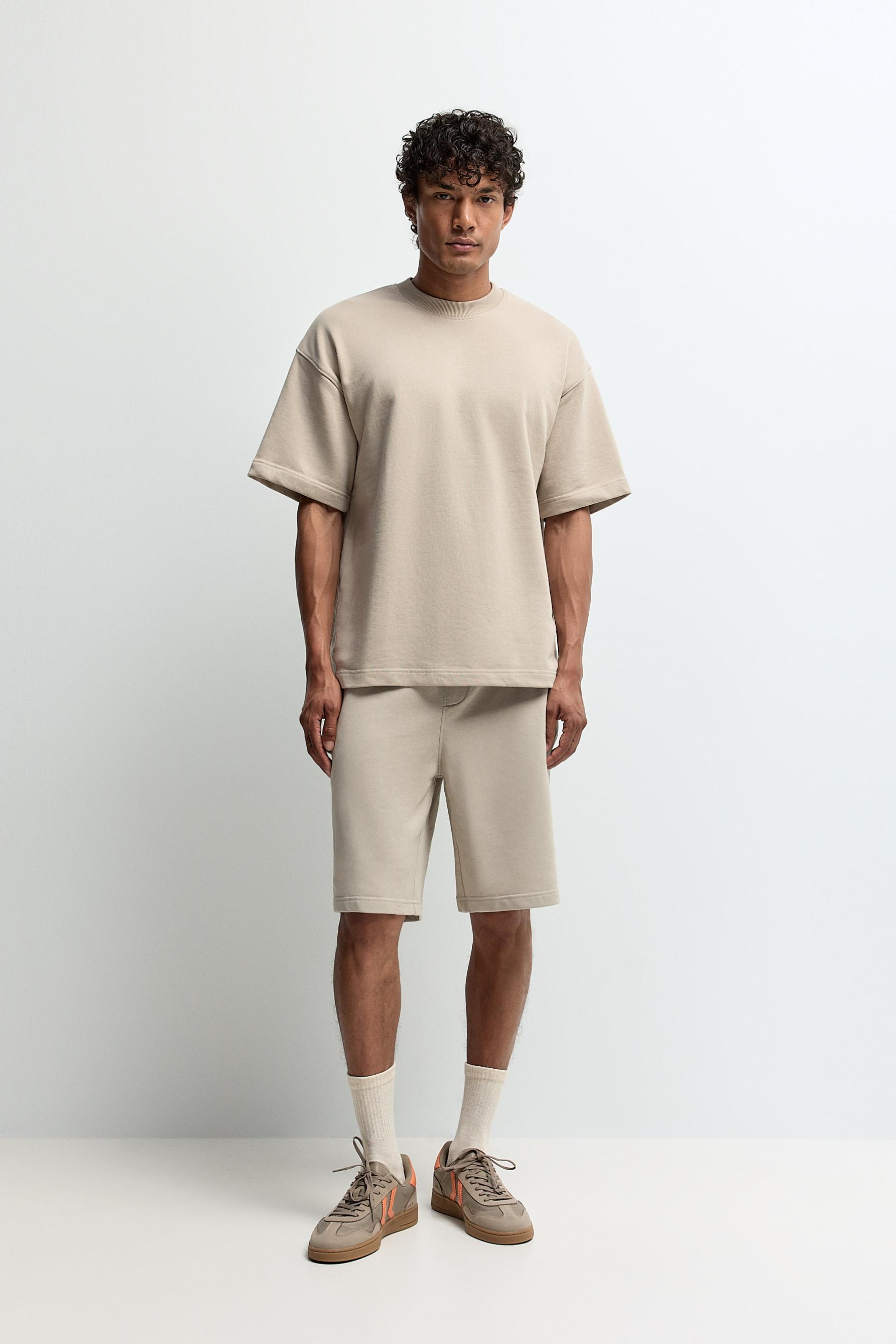 Tracksuit Bermuda shorts — PALE SAND