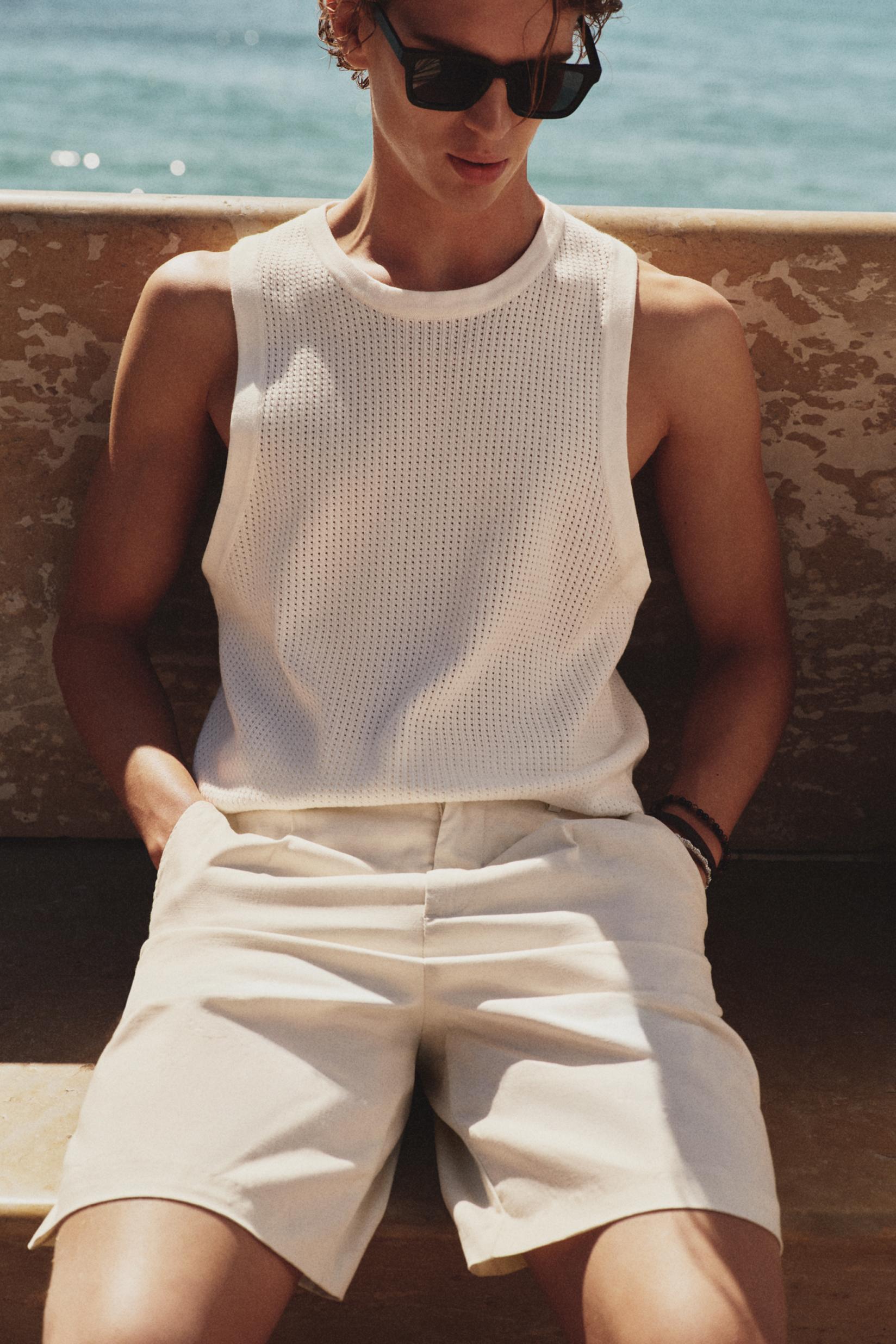 Cutwork strappy T-shirt — OFF WHITE