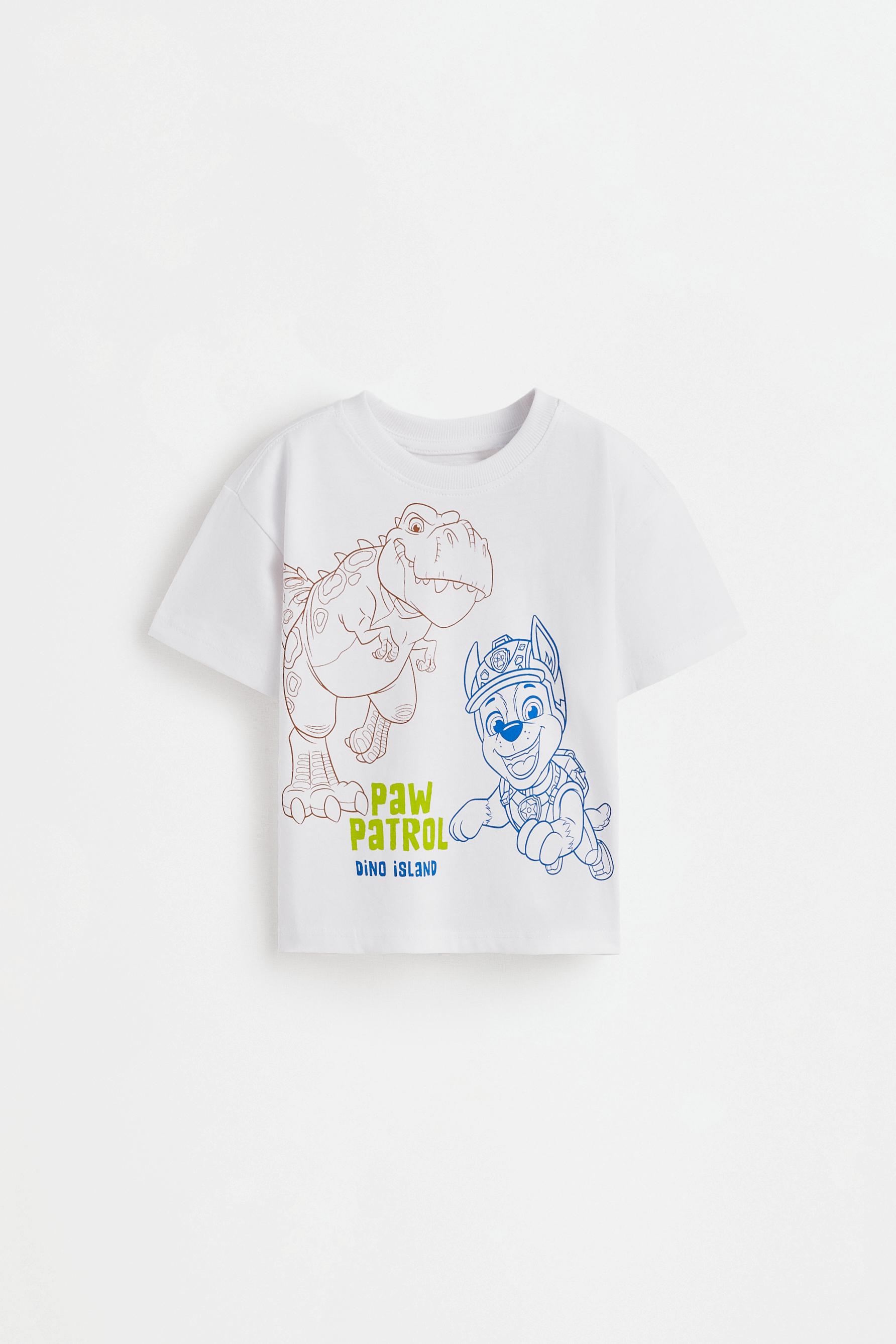 Paw Patrol ©Nickelodeon T-shirt and jogger co-ord — WHITE/WHITE
