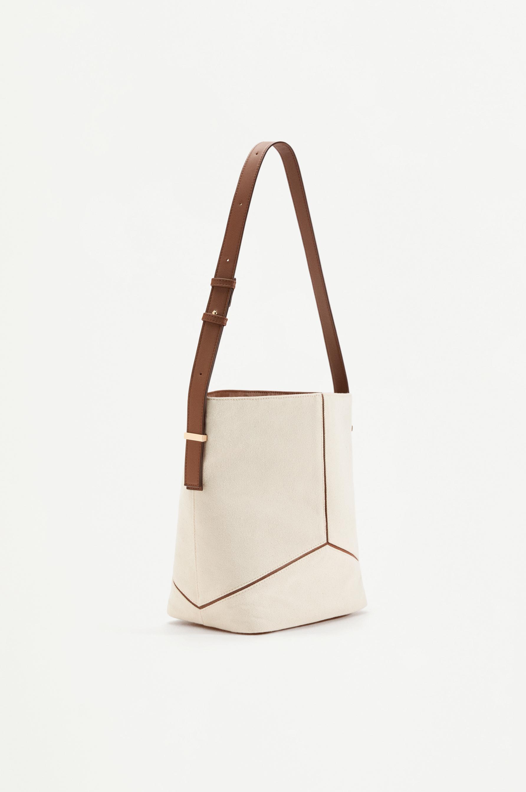 Canvas shopper bag — CAMEL