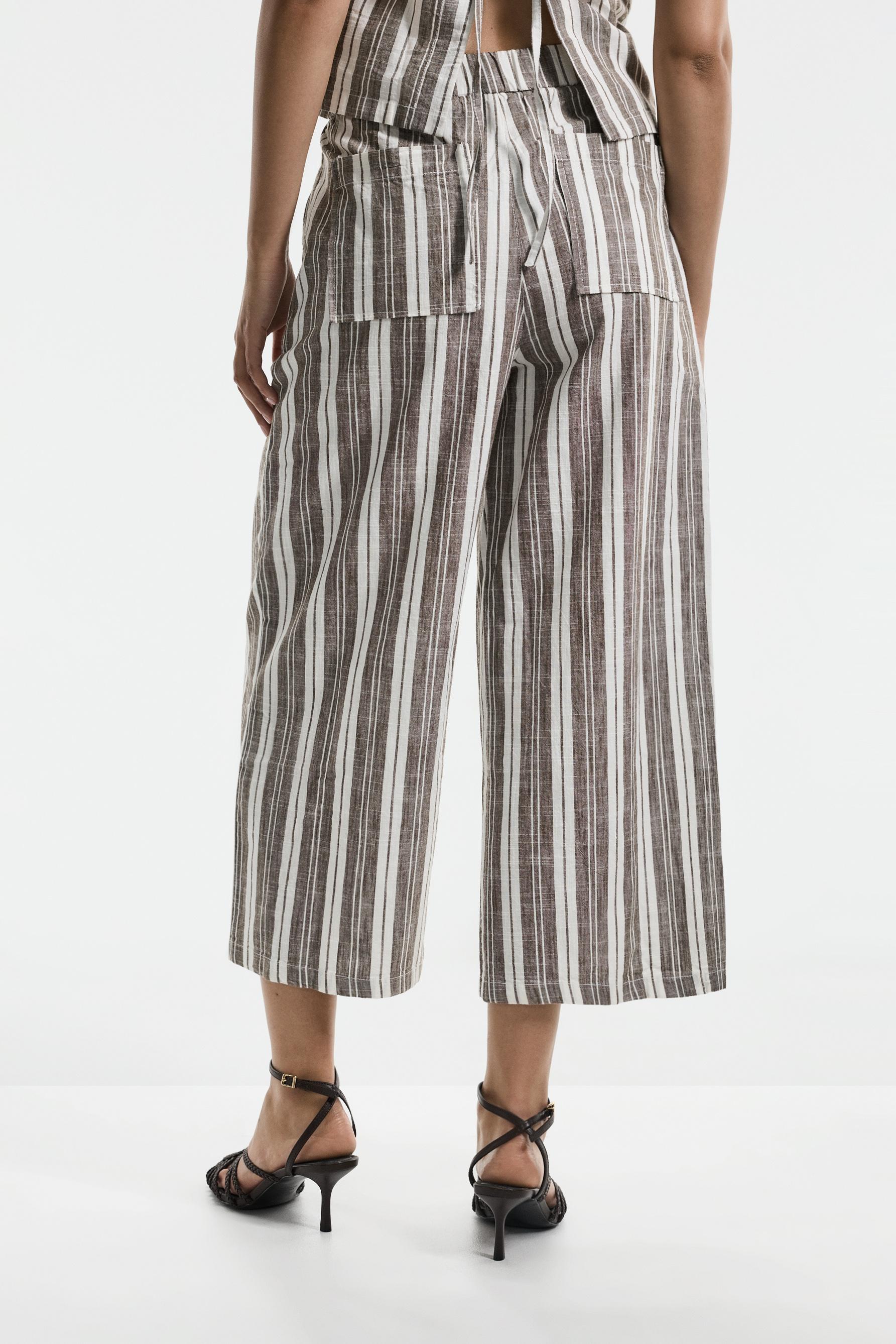 Culotte jeans — STRIPED
