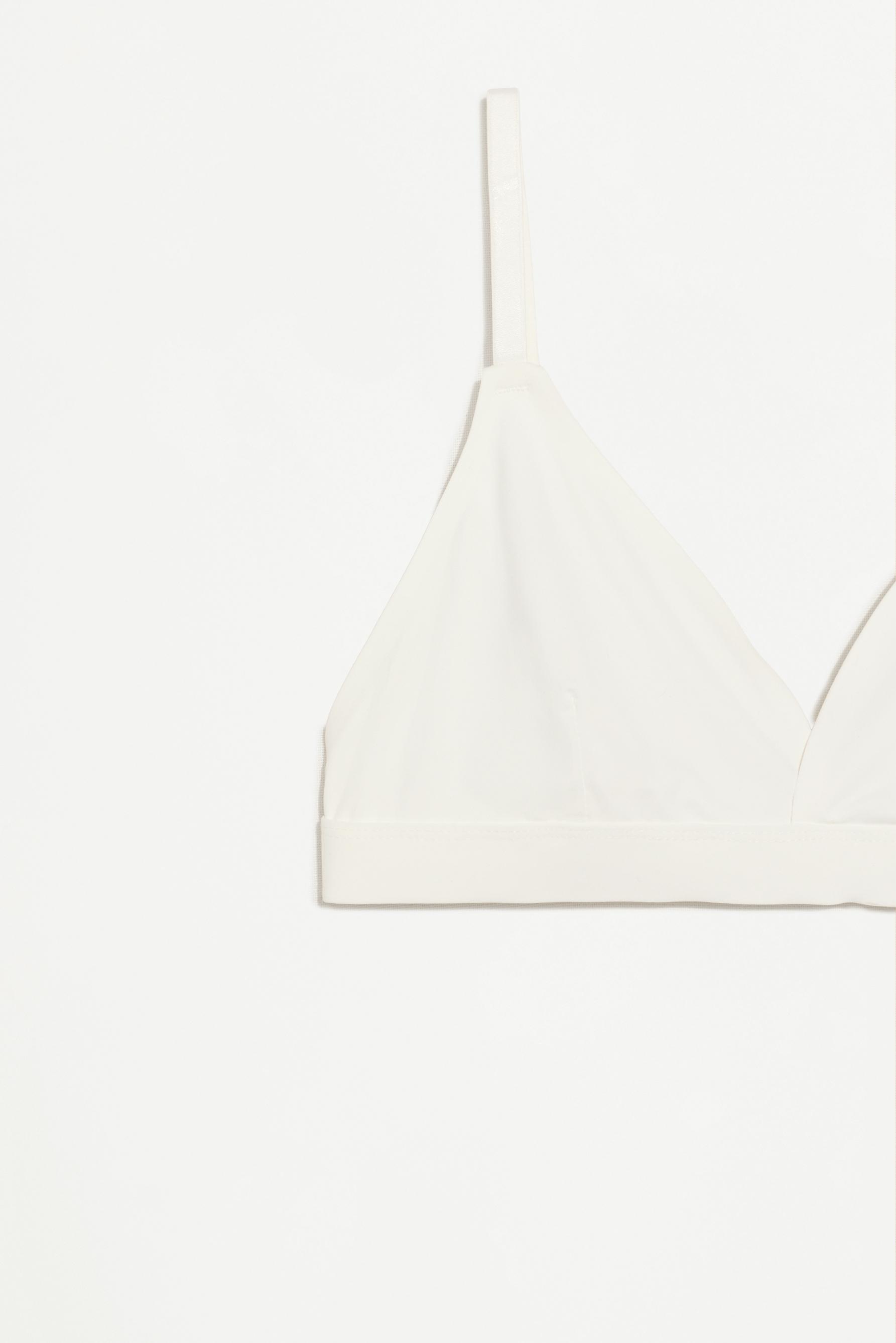 Microfibre triangle top bra pack — BLUE/WHITE