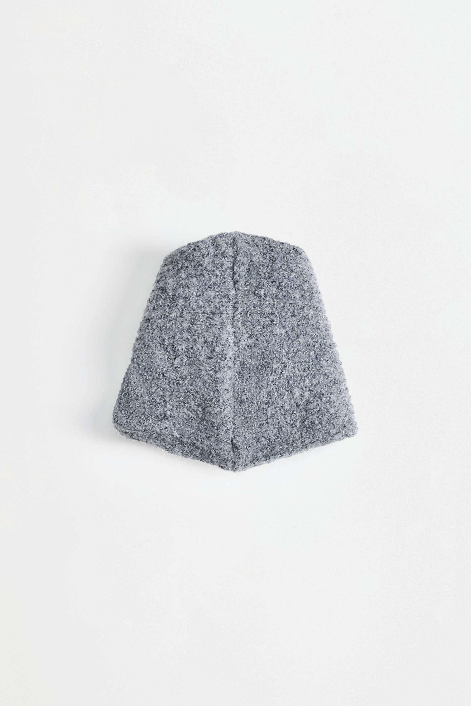 Ribbed knit snood — GREY