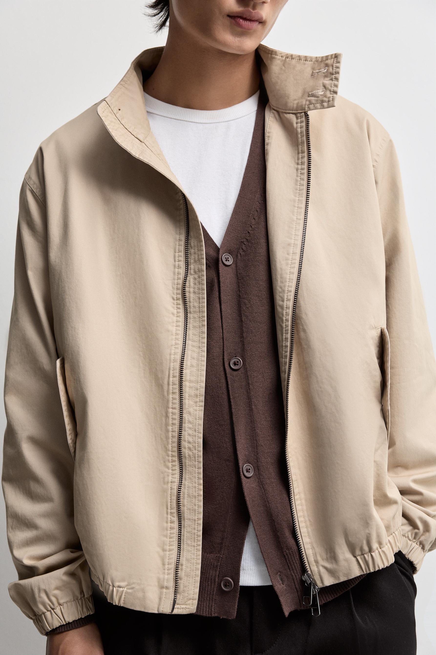 High neck jacket — ECRU