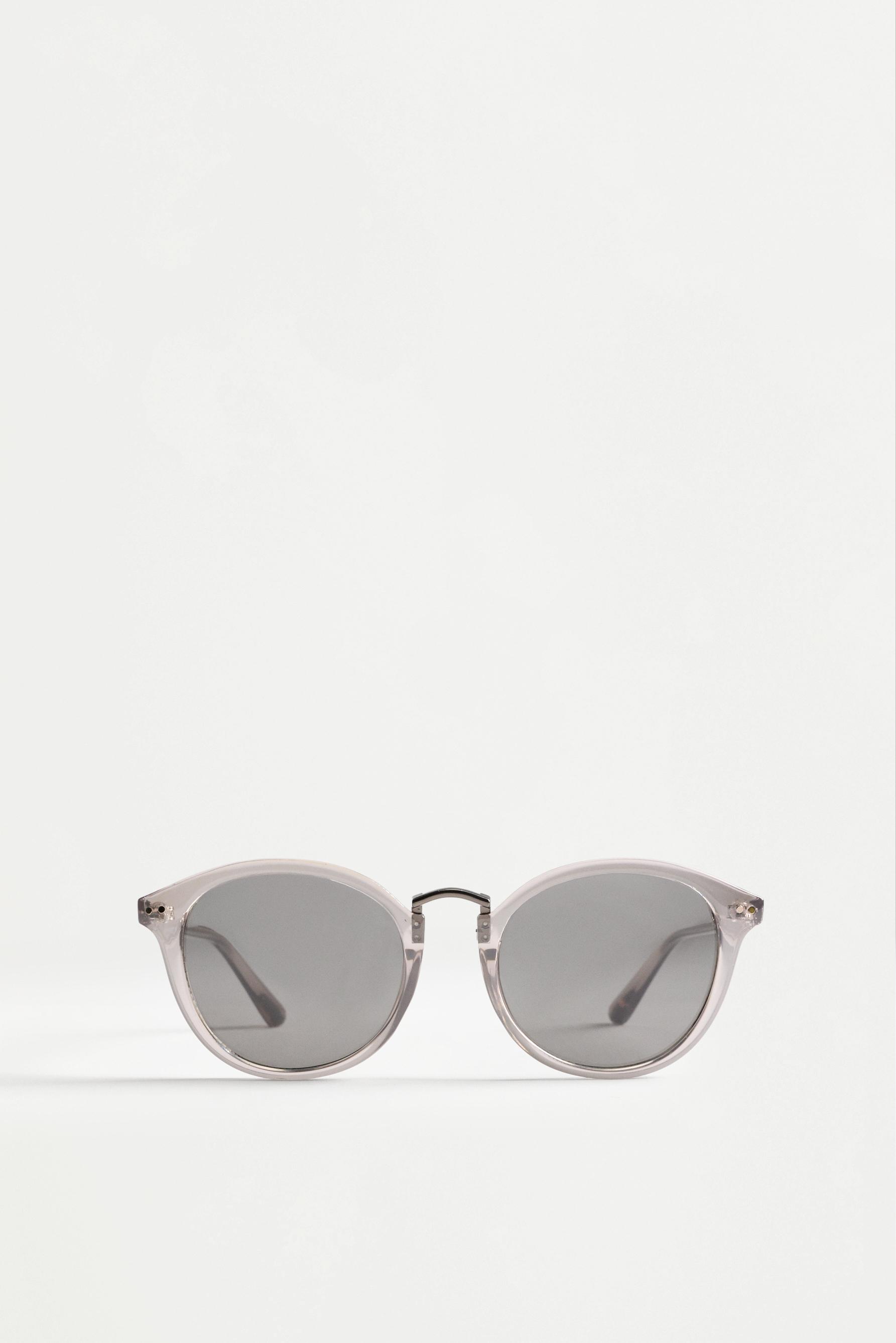 Transparent round glasses — GREY