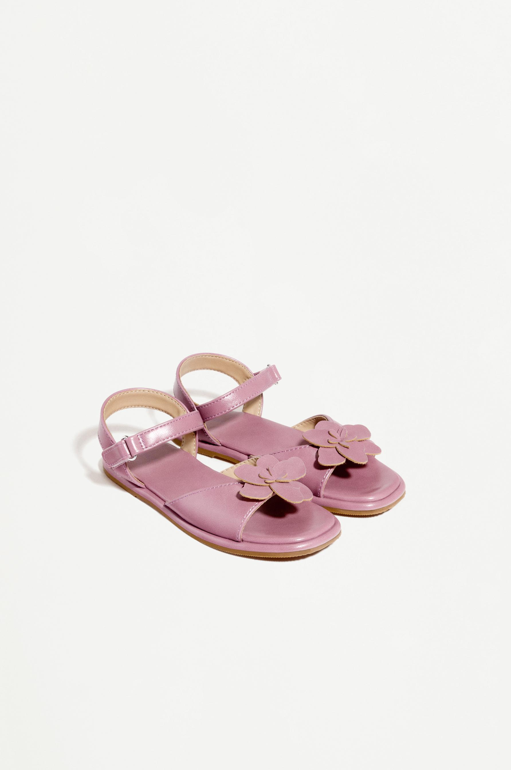 FLORAL SANDALS — RED