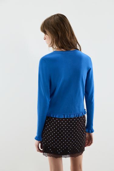 Wavy knit jacket — BLUE 4