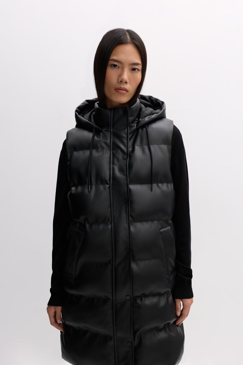 Chaleco largo acolchado efecto piel Abrigos Cazadoras ROPA