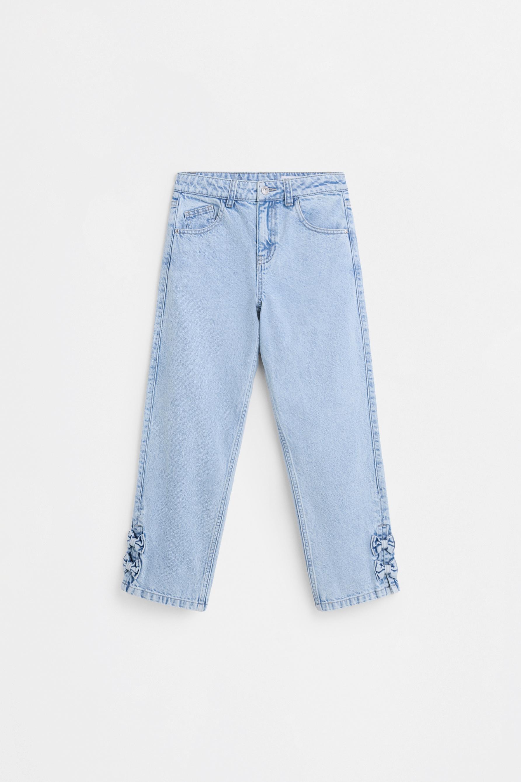 Jeans with ties — PALE BLUE