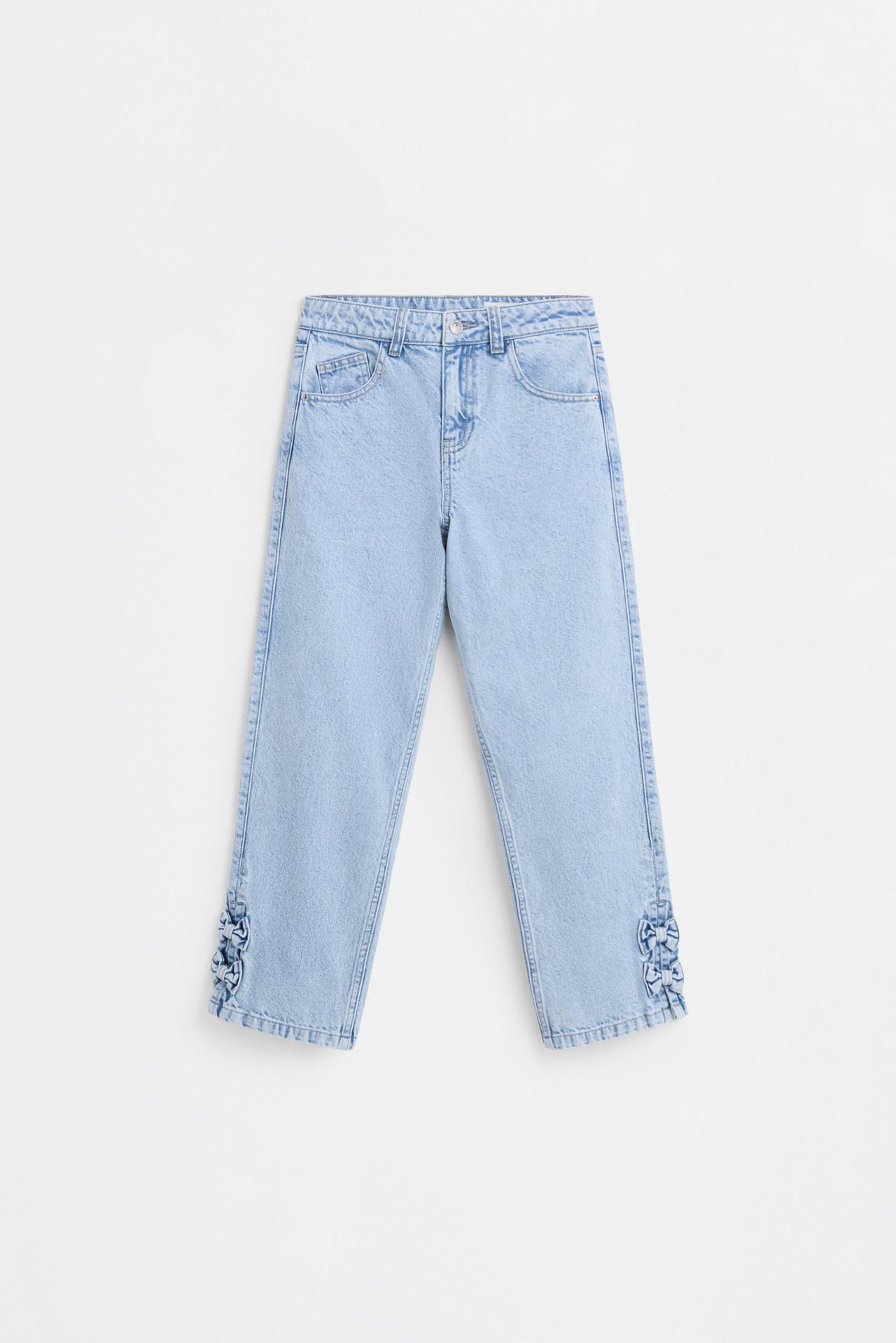 Jeans with ties — PALE BLUE