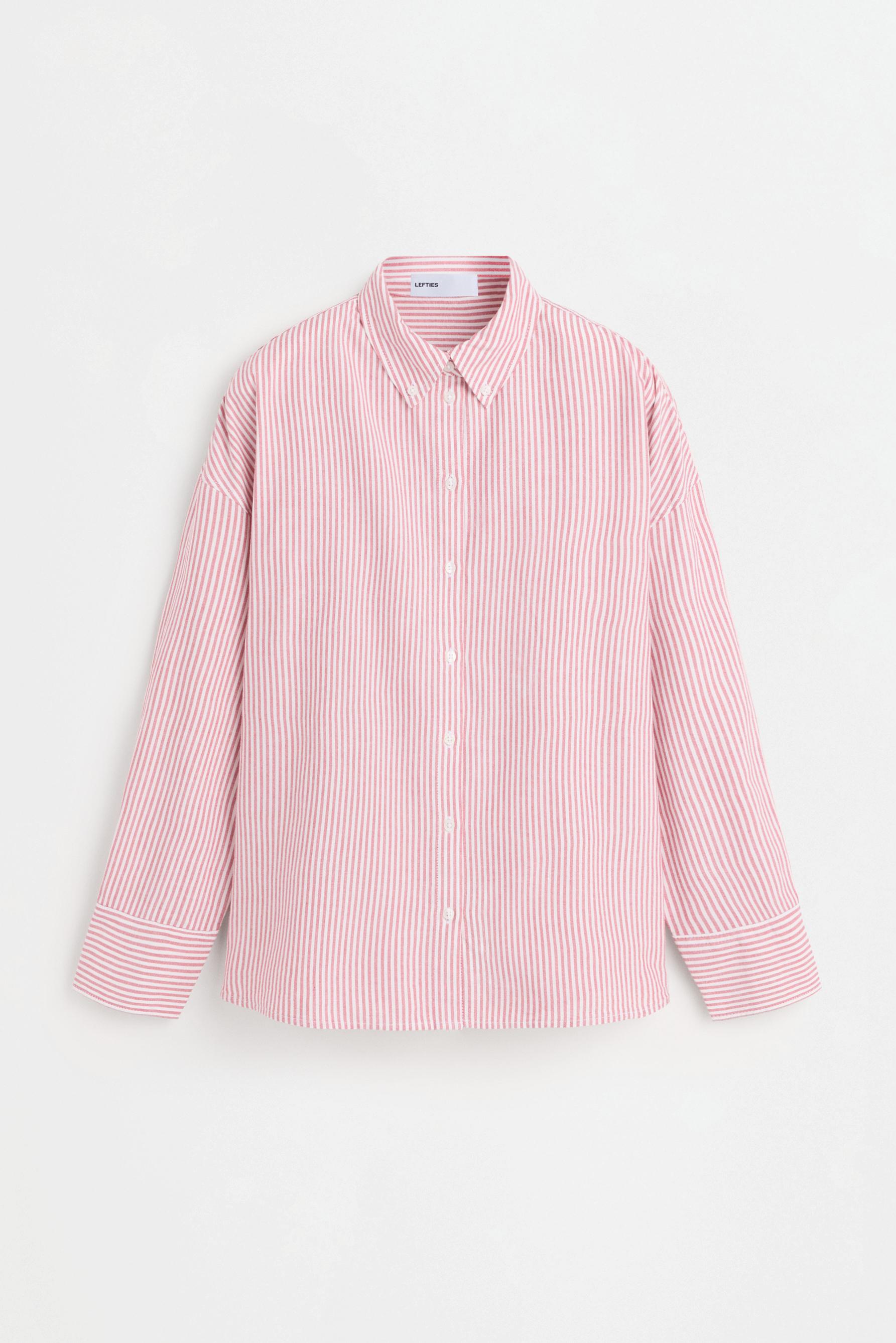 Striped Oxford shirt — RED