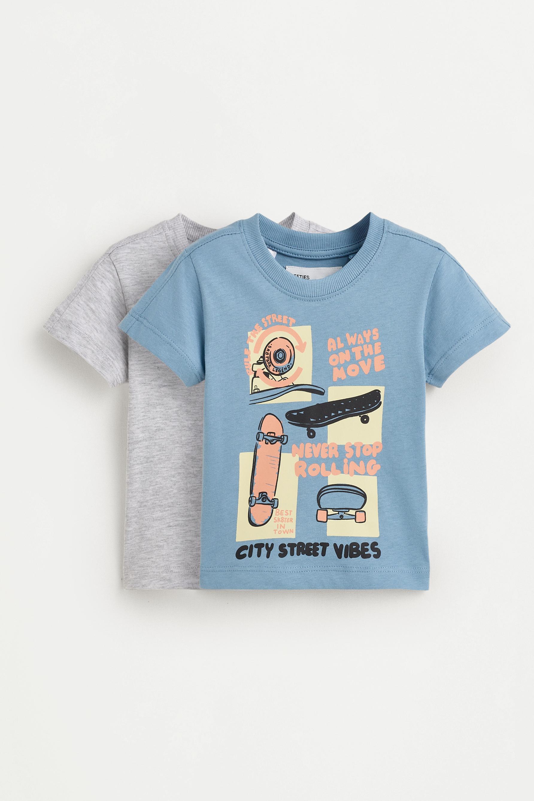 Pack of 2 assorted T-shirts — MEDIUM BLUE