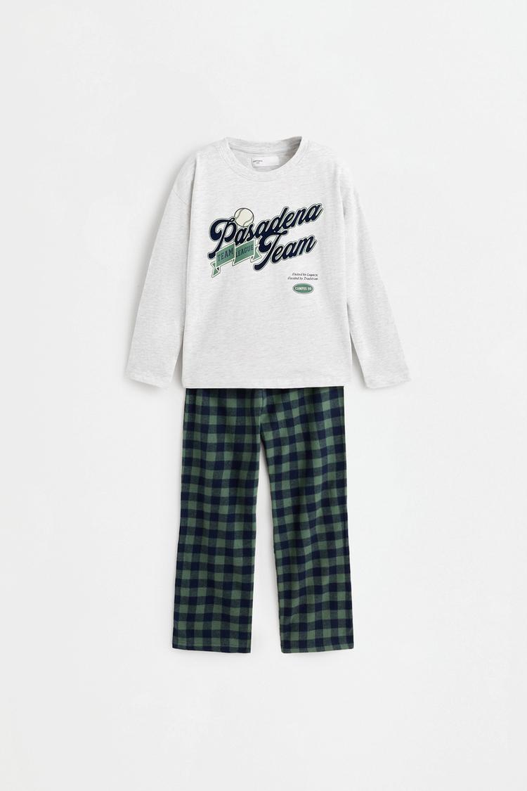 Long printed pajamas — EMERALD GREEN