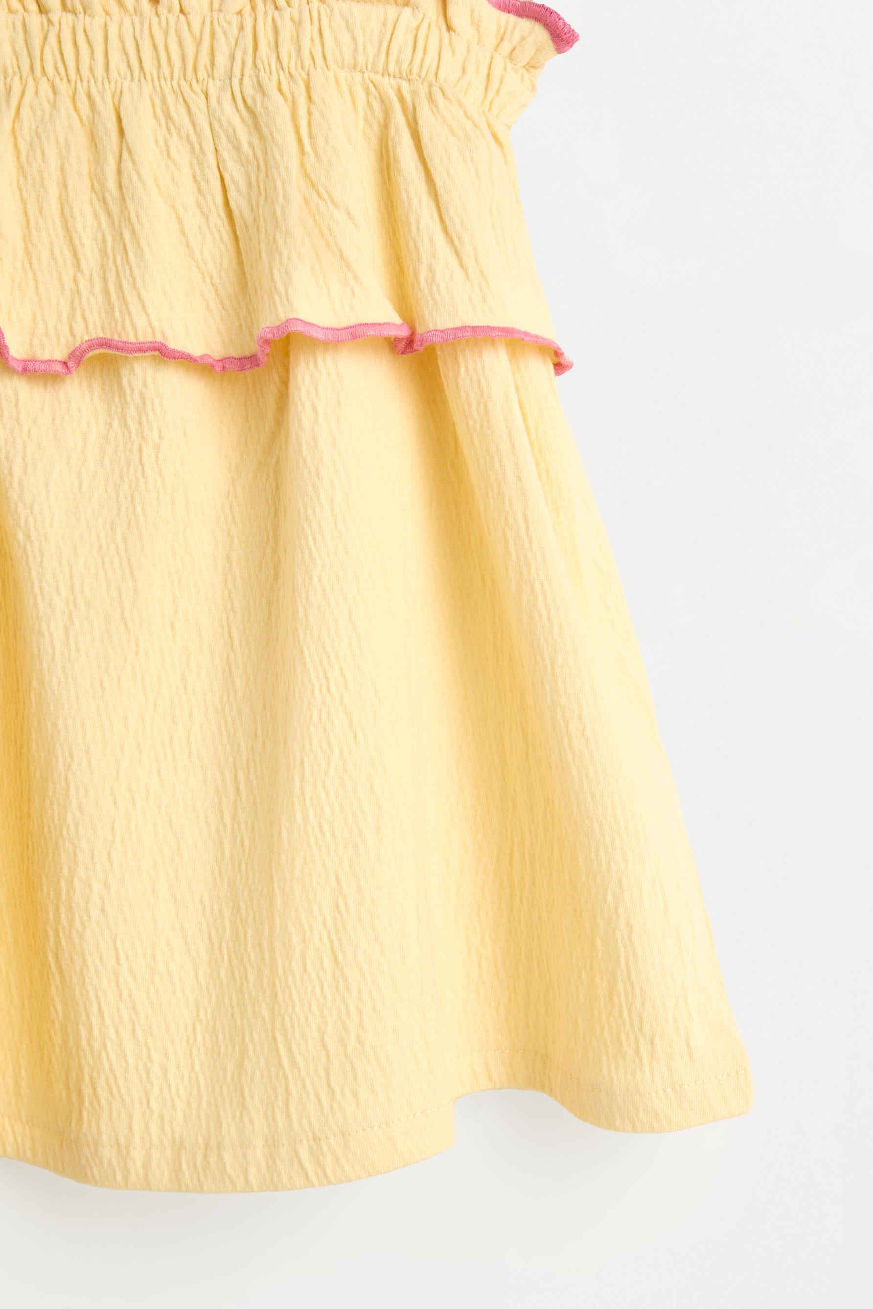 Ruffled dress — PALE YELLOW