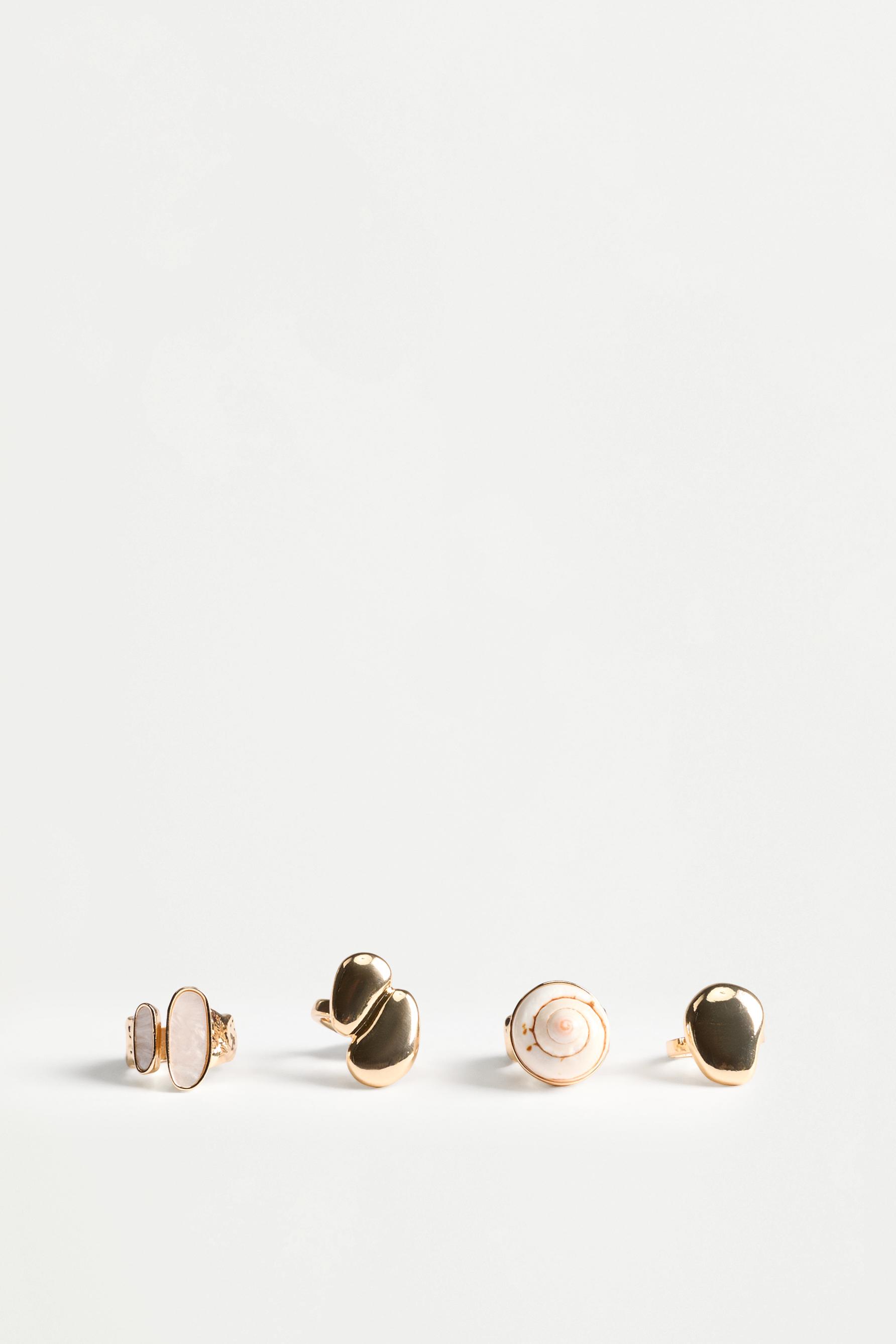 Gold-Toned Rings (4-Pack) — GOLD