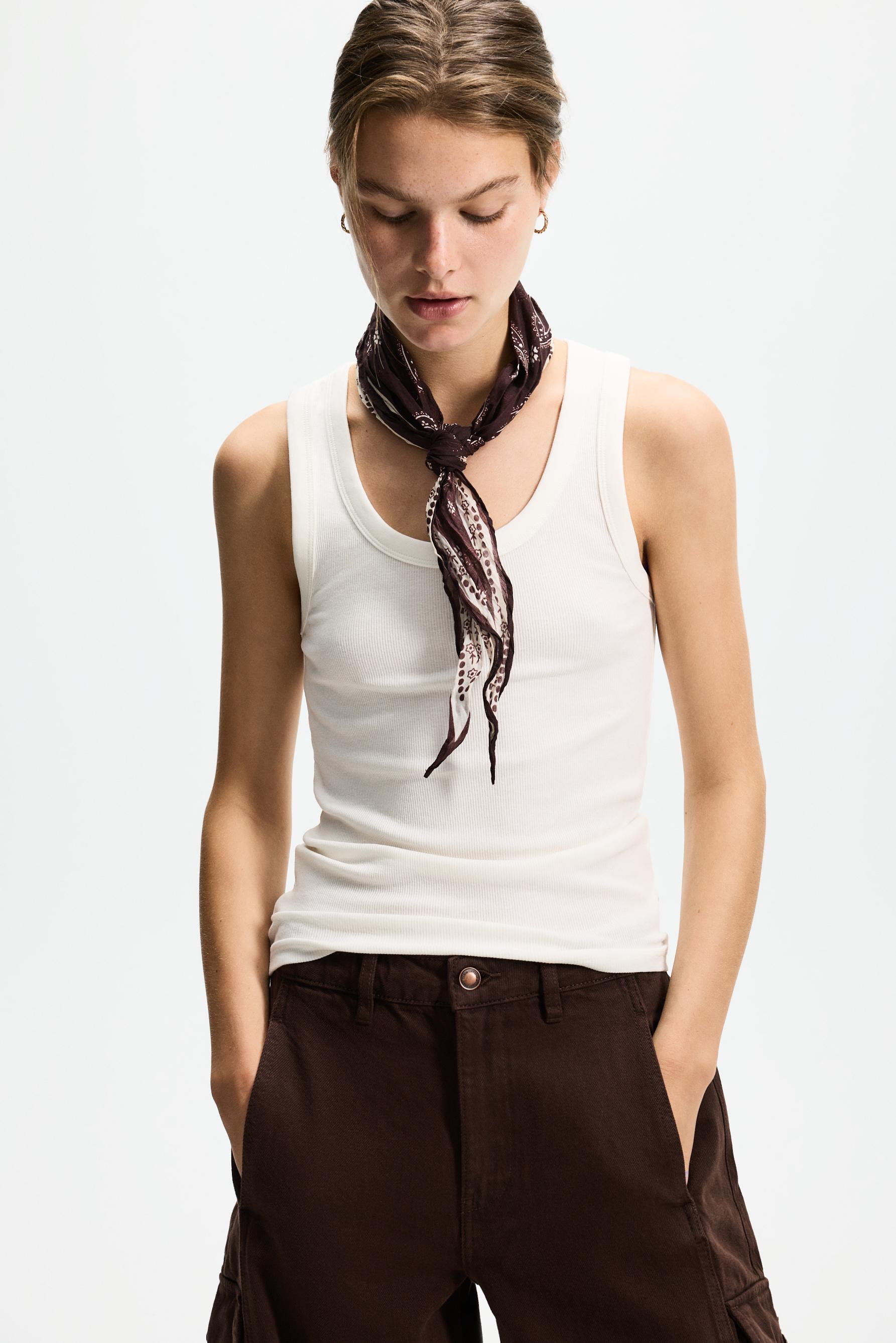 Paisley print bandana — DARK BROWN