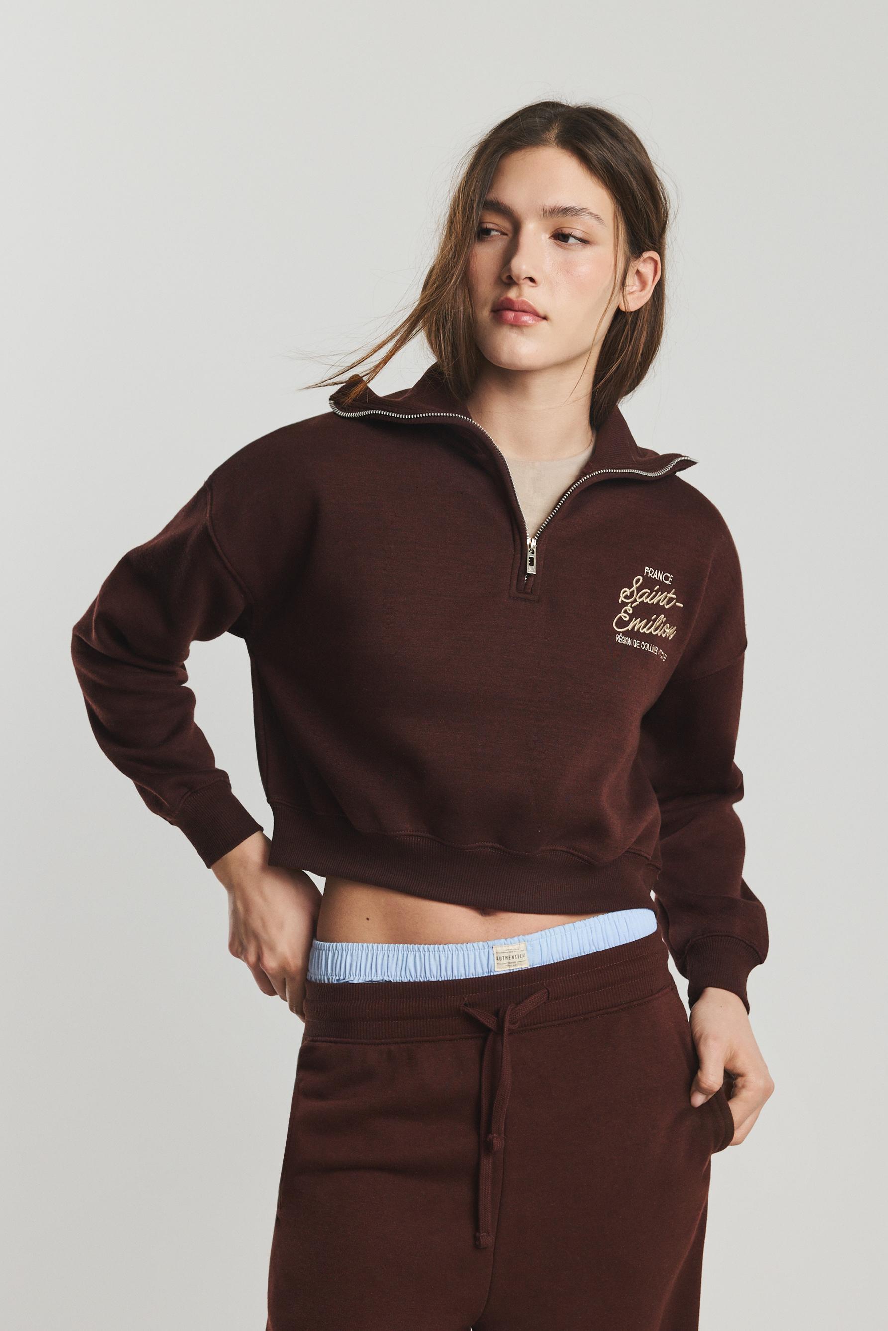 Sudadera rib bordado