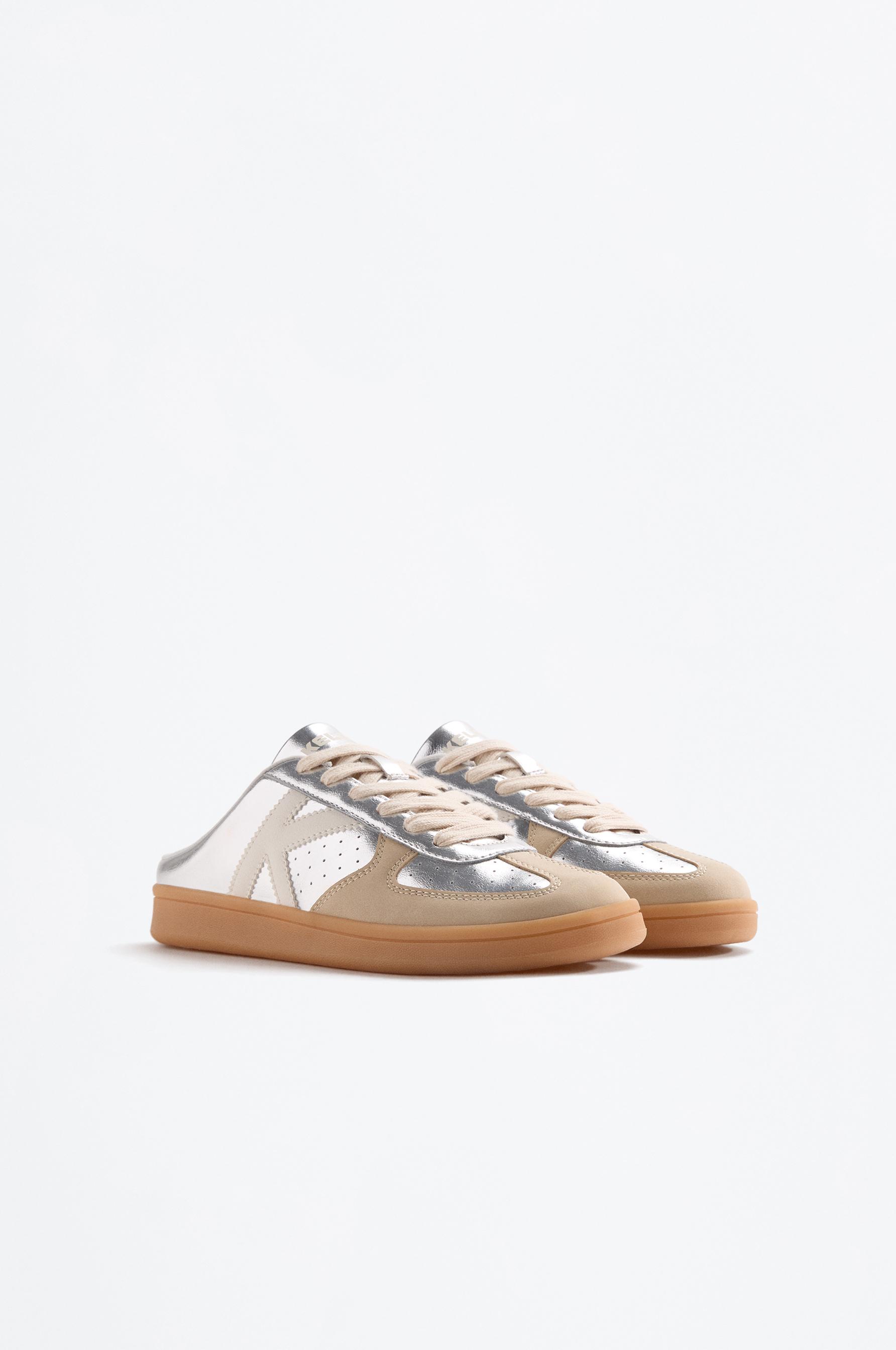 Lefties Gümüş Lefties Kelme arkası açık spor ayakkabı