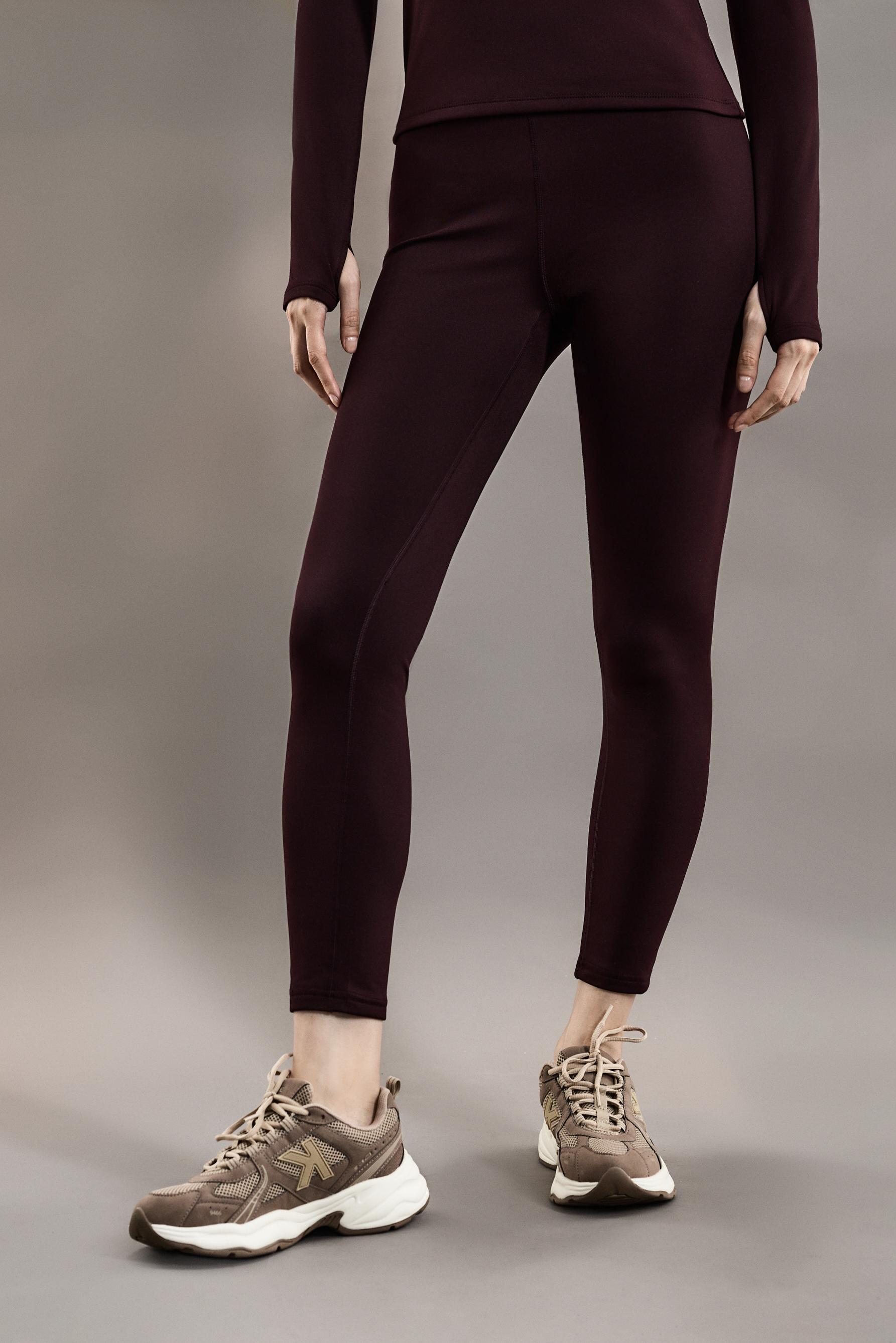 Medium-weight thermal leggings (-7ºC to 9ºC) — DARK BURGUNDY