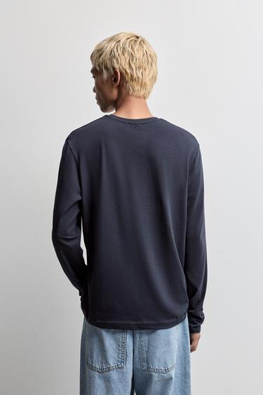 Basic long sleeve T-shirt — NAVY 4