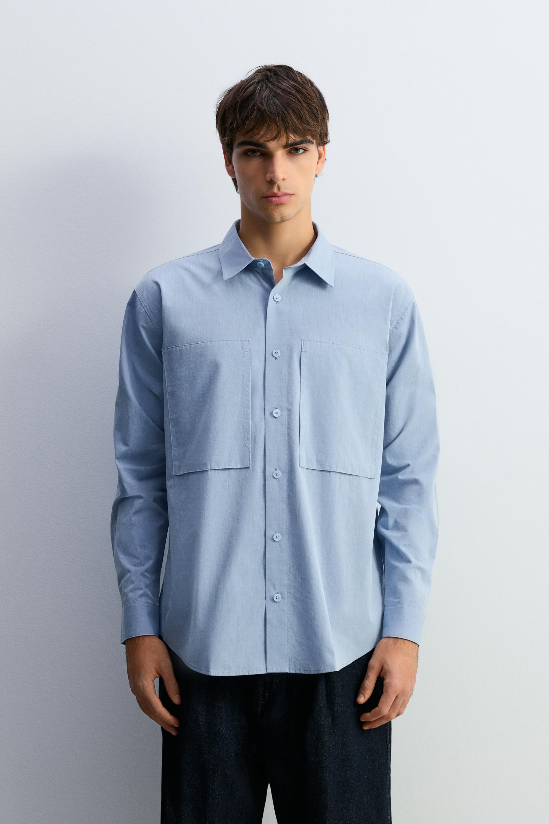 Camisa denim bolsillos