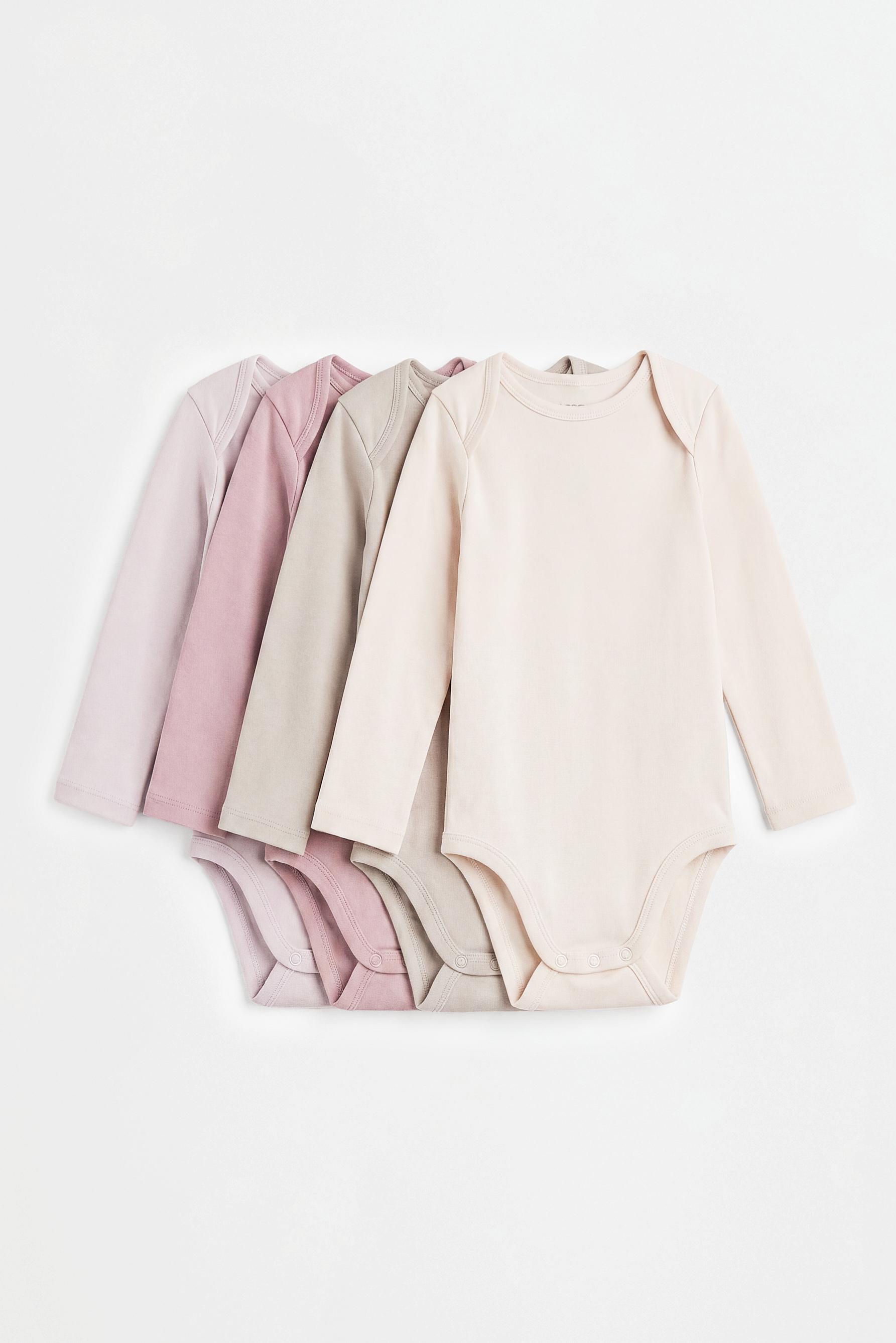 Plain long sleeve bodysuits (4-pack) — LILAC