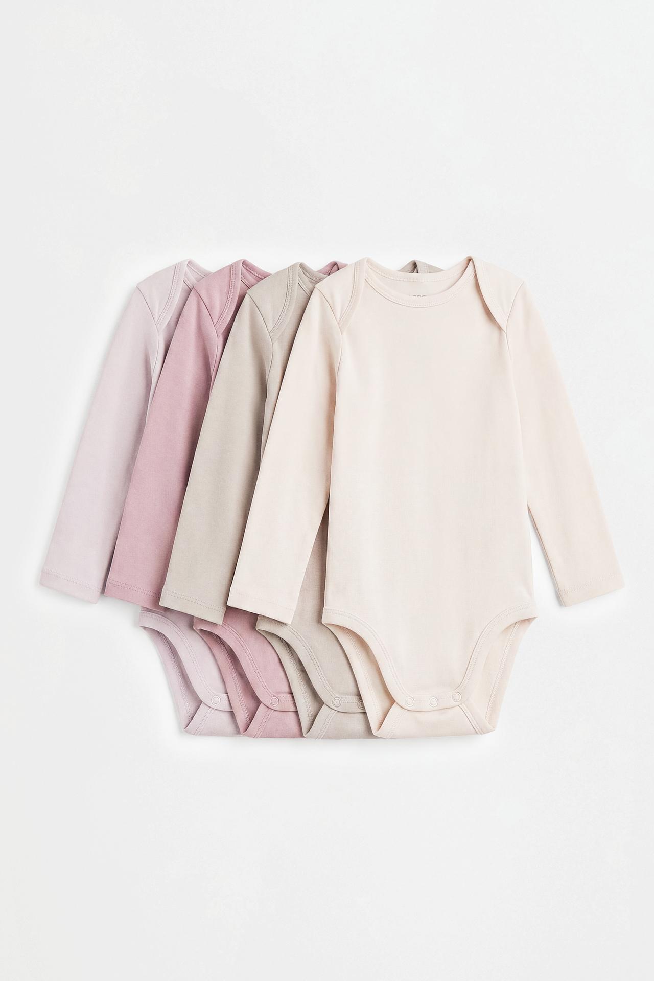 Plain long sleeve bodysuits (4-pack) — LILAC