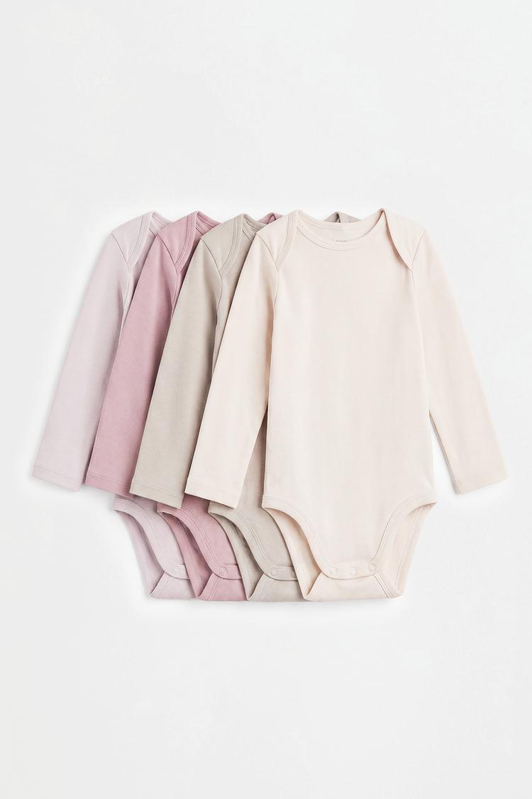 Plain long sleeve bodysuits (4-pack) — LILAC